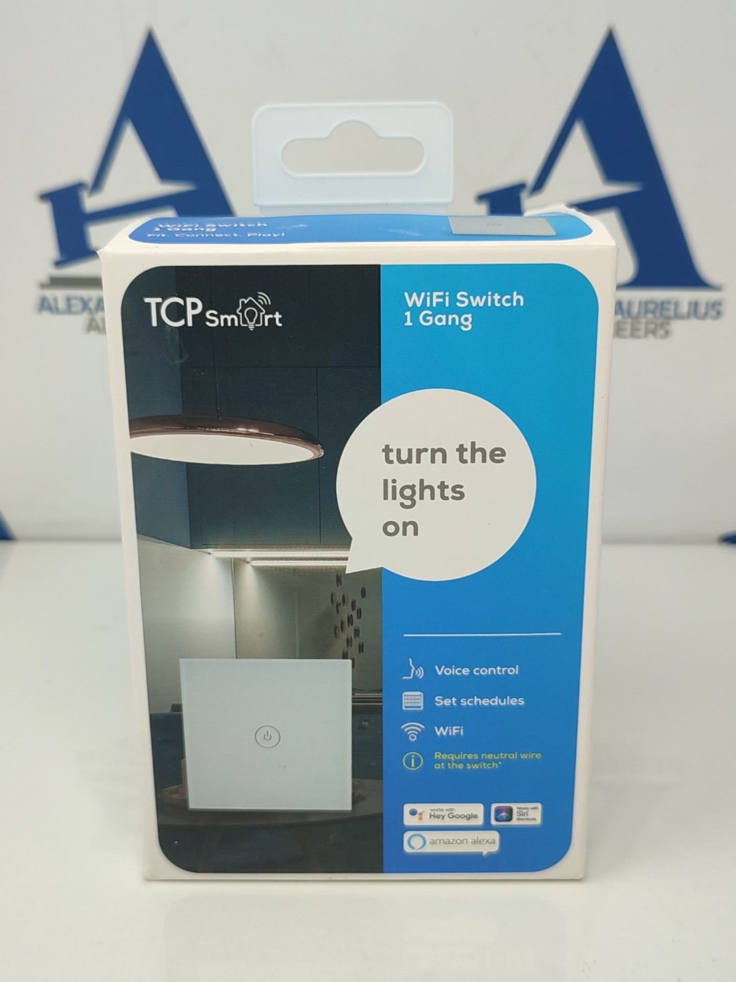 TCP Smart Wi-Fi Single Gang Wall Switch, white,packaging may vary - Image 2 of 3