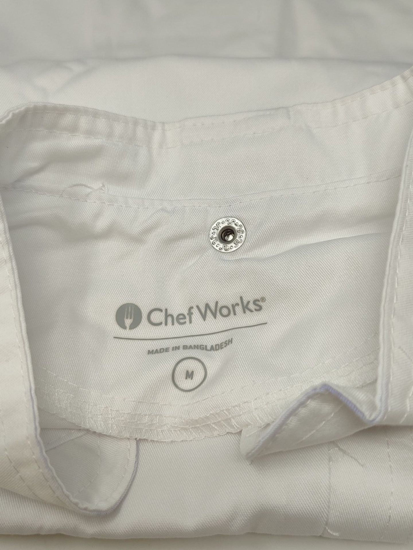 Chef Works BB052-M Women's Springfield Zip Chefs Jacket, Medium Size, Black/White - Image 3 of 3