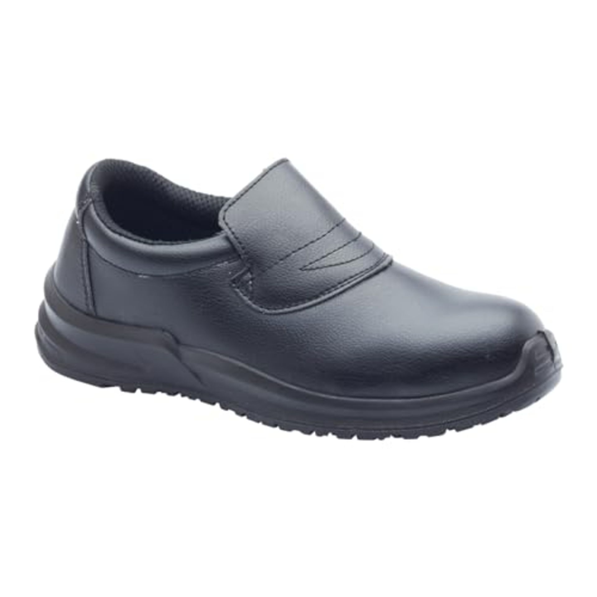 Blackrock Black Hygiene Slip-On Safety Shoe Steel Toe Cap Shoes Non Slip Shoes, Nursin