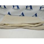 Mandioo Cotton Knitted Decorative Square Beige Cushion Covers 45cm x 45cm 18x18 Inch S