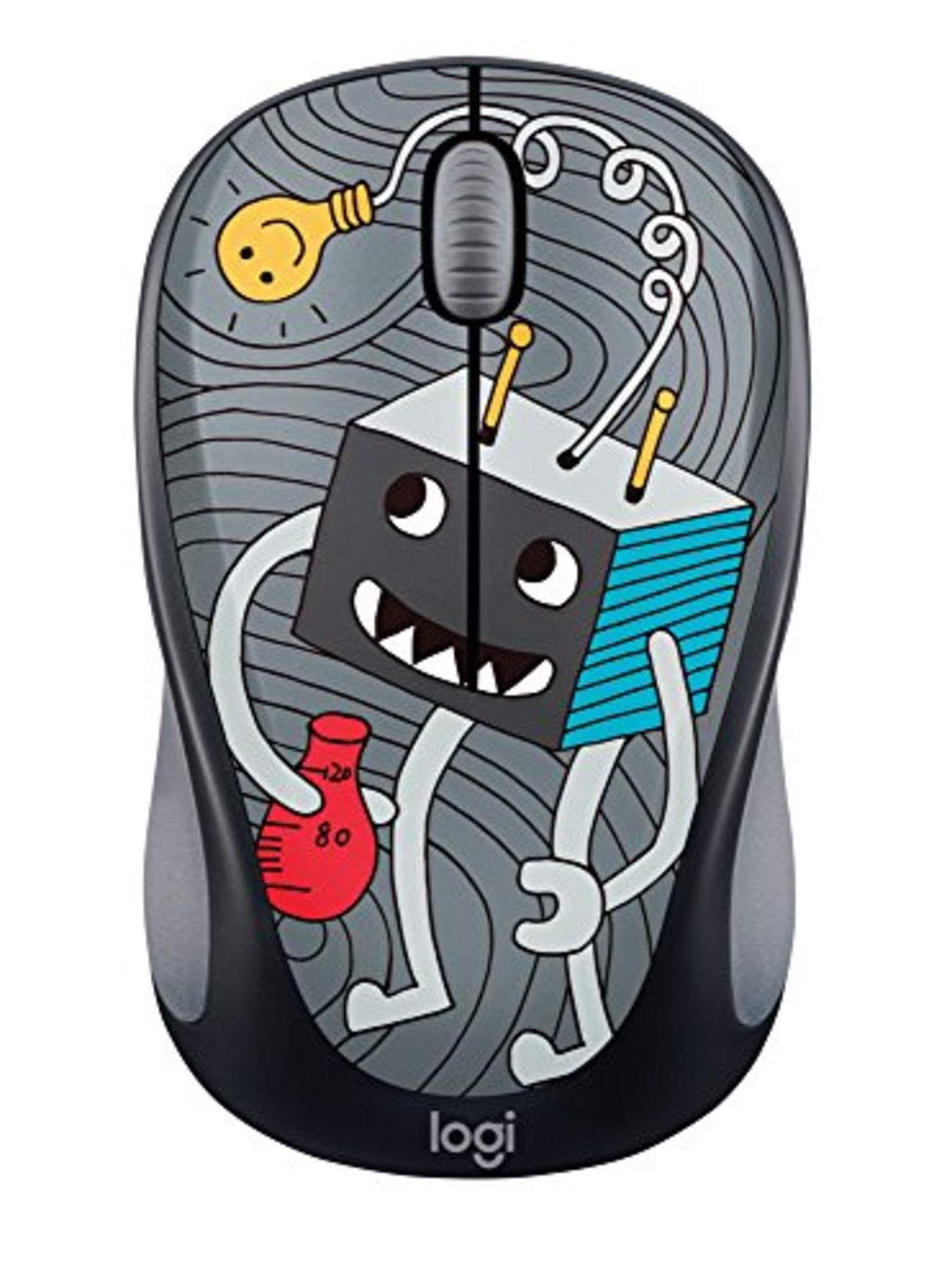 Logitech M238 Wireless Mouse, Design Doodle Collection, 2.4GHz with USB Receiver, 1000