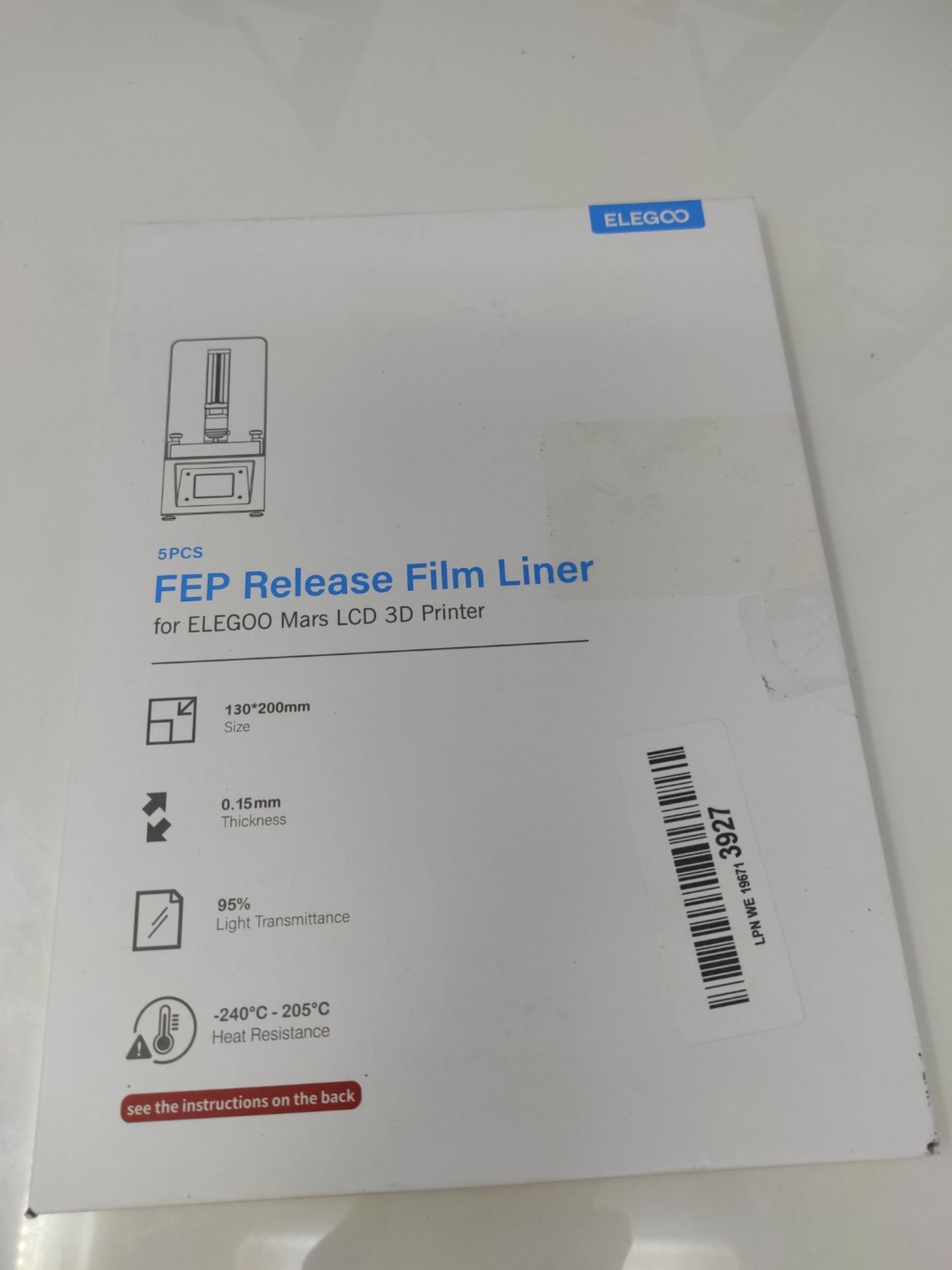 ELEGOO 5PCS FEP Release Film for ELEGOO MARS LCD 3D Printer 130 * 200 MM 0.15mm Thickn