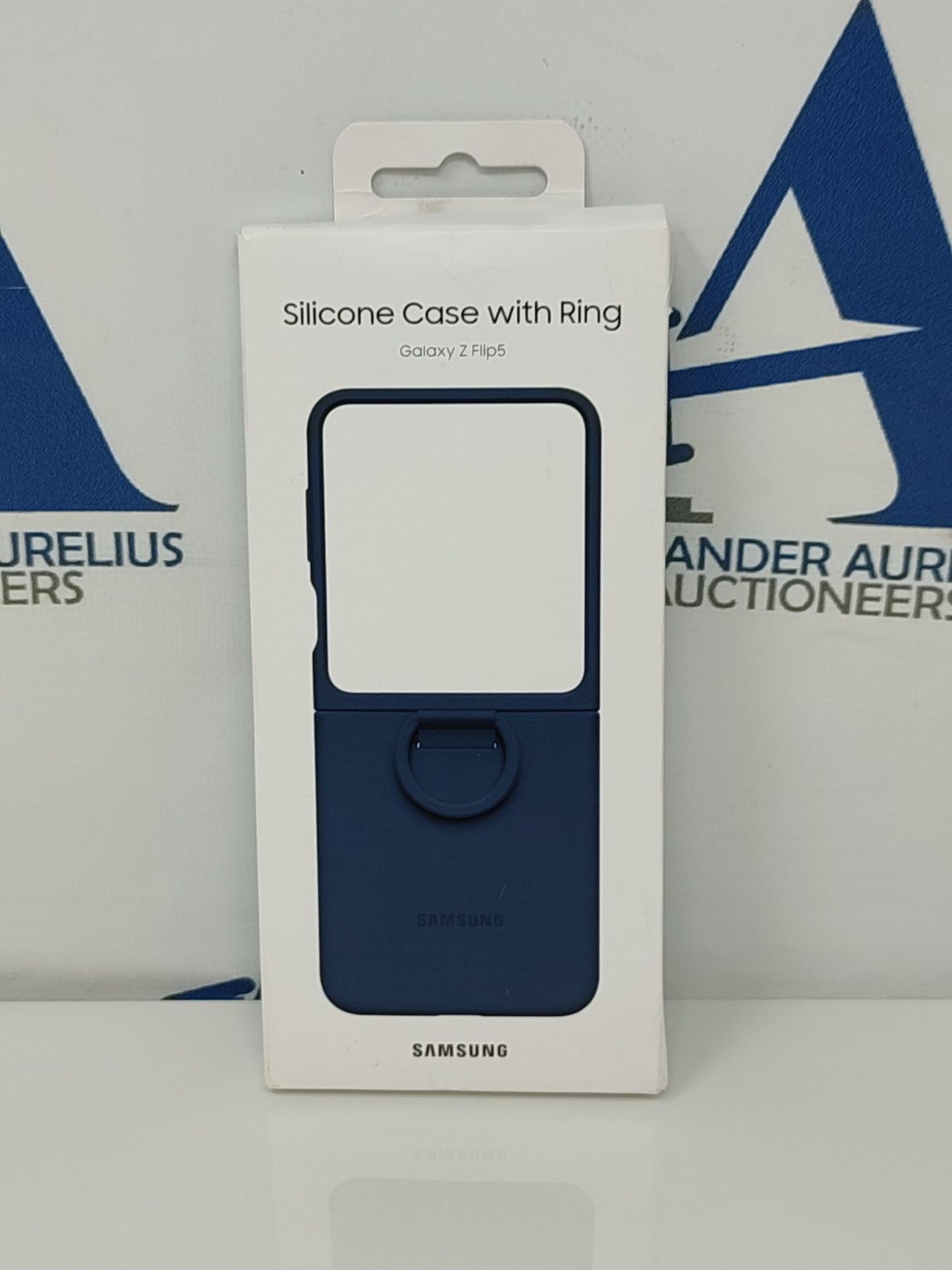 Samsung Galaxy Official Silicone Case with Ring for Z Flip5, Indigo - Image 2 of 3