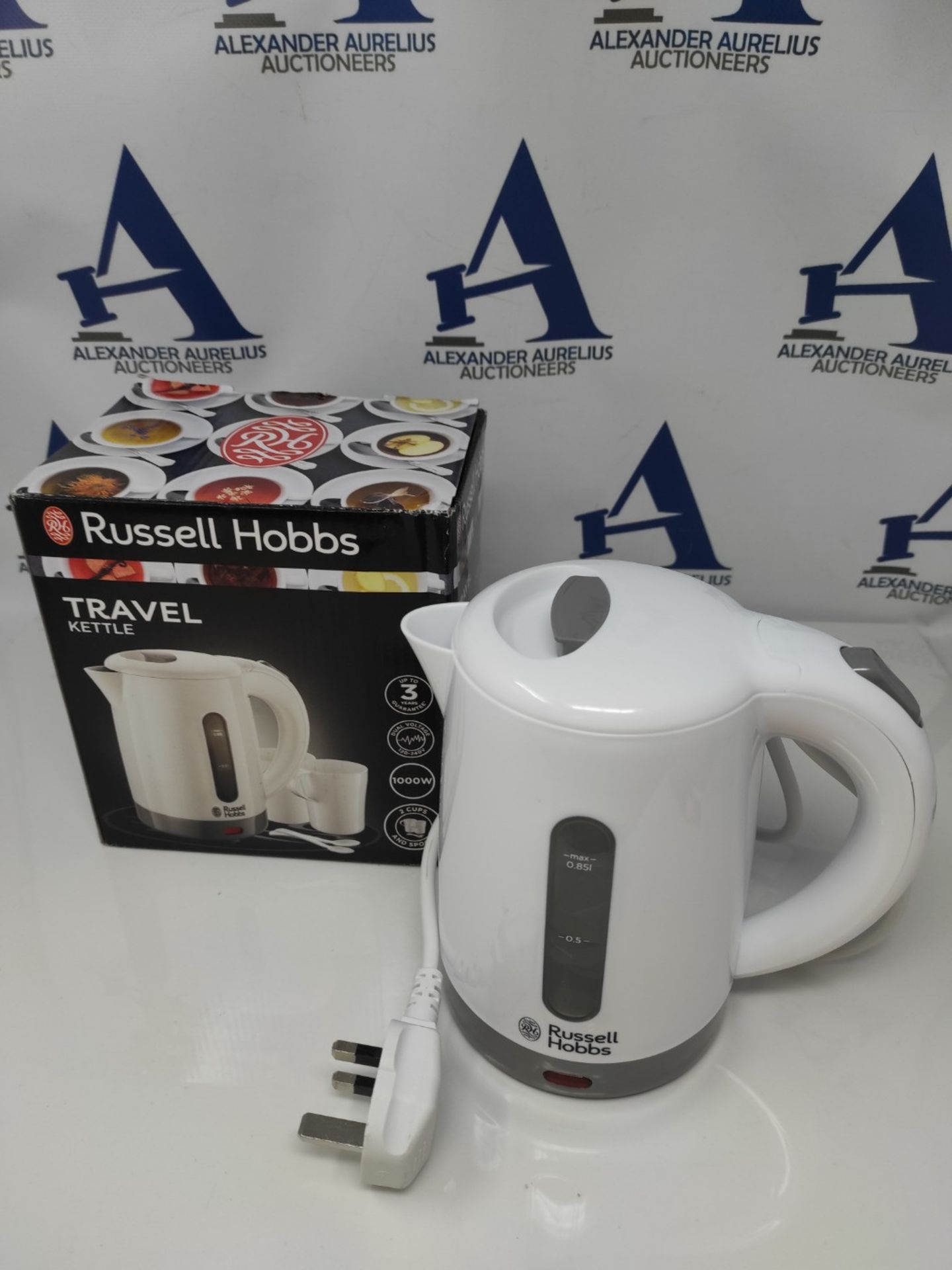 Russell Hobbs 23840 Compact Travel Electric Kettle, Plastic, 1000 W, White - Image 2 of 2