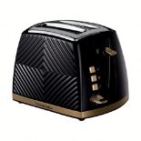 Russell Hobbs 26390 Groove 2 Slice Toaster, Tactile 3D Design Bread Toaster with Froze
