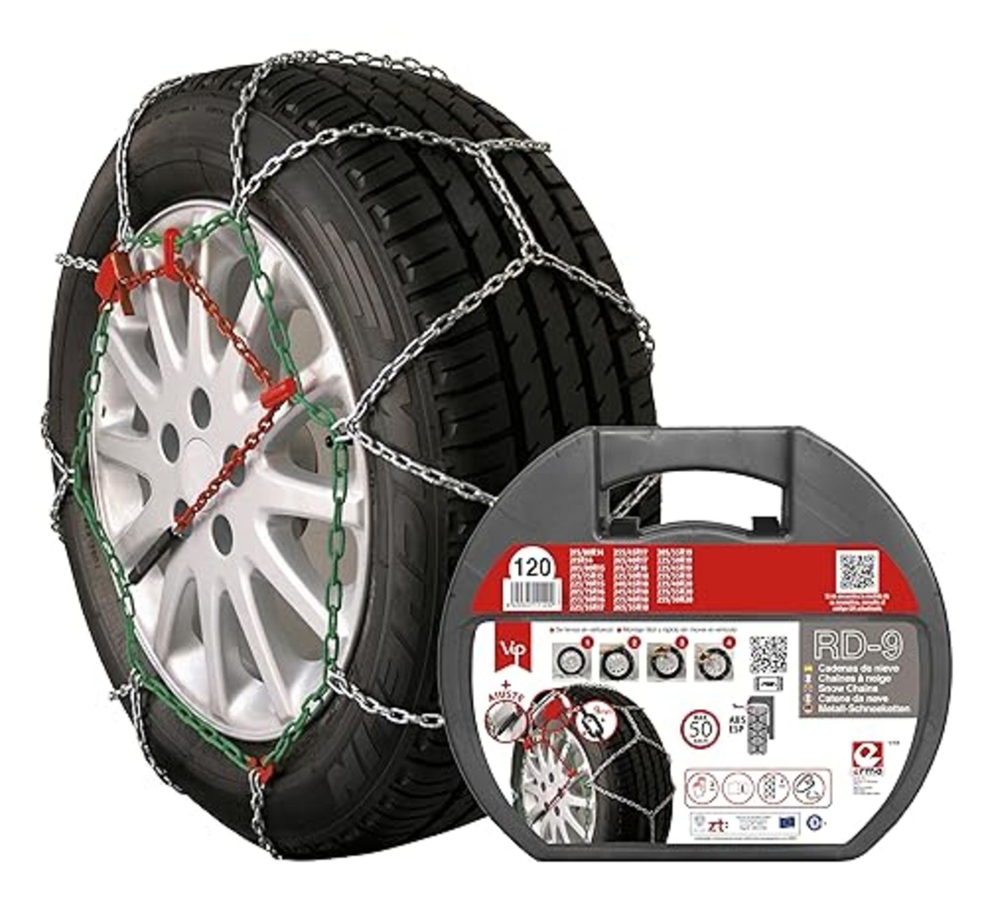 Snow chains made of metal, size 120mm.