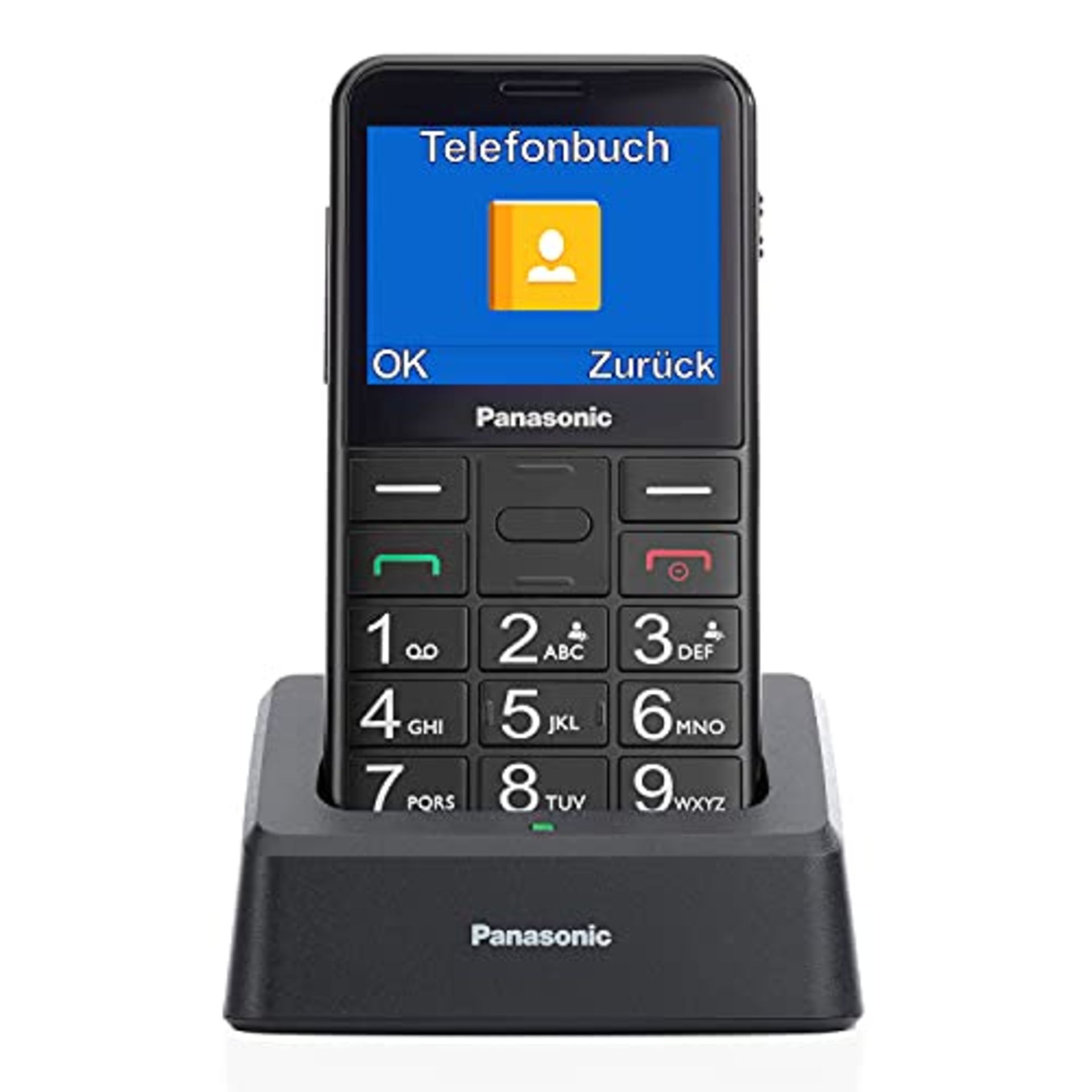 Panasonic KX-TU155 Easy-to-Use Mobile Phone, Large Buttons, 2.4" Color Screen, SOS But