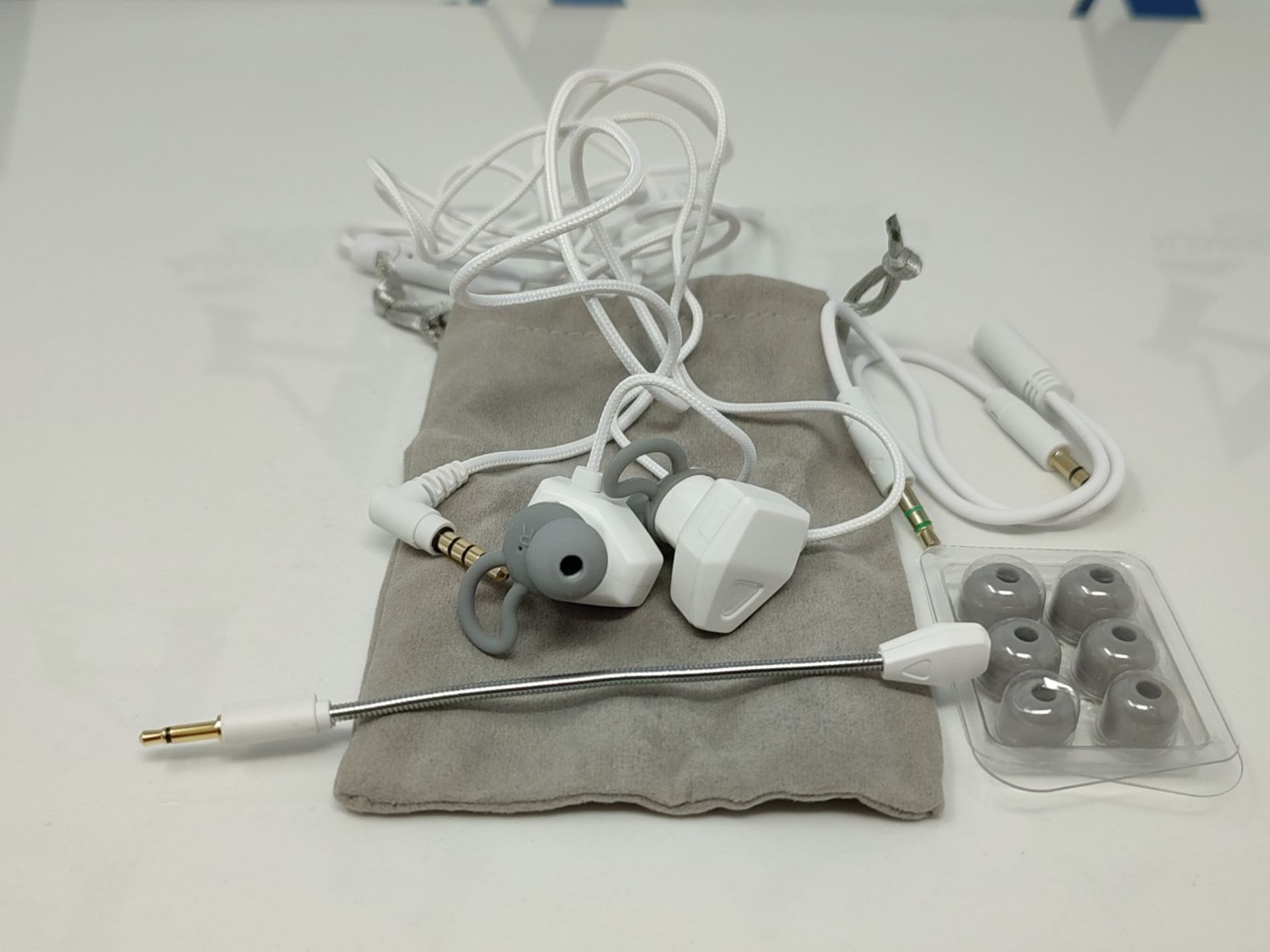 IN-EAR EARPHONE WITH MICROPHONE FOR GAMING MARS GAMING MIHX WHITE - Image 3 of 3