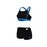 ARENA Damen Women's Arena Dreamy Energy Back Bikini, Black-turquoise, 38 EU