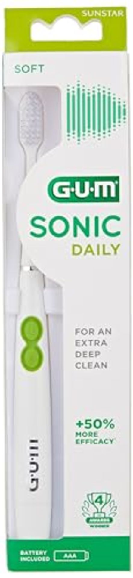 Sonic Daily Battery-powered Toothbrush in White, 1 piece