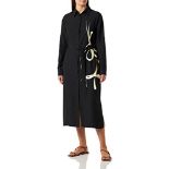 RRP £62.00 Triumph Women's Thermal MyWear Maxi Dress Bathrobe, Black Combination, Size 38