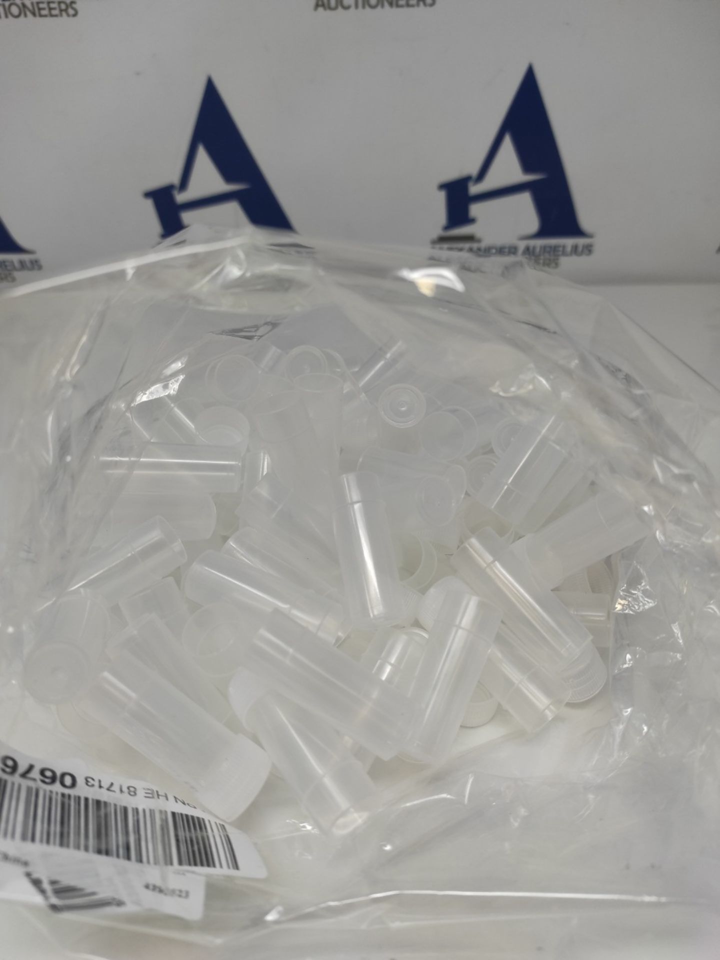 SUPVOX 100 Pieces Plastic Tubes with Lid Transparent Test Tube Storage Container 5ml