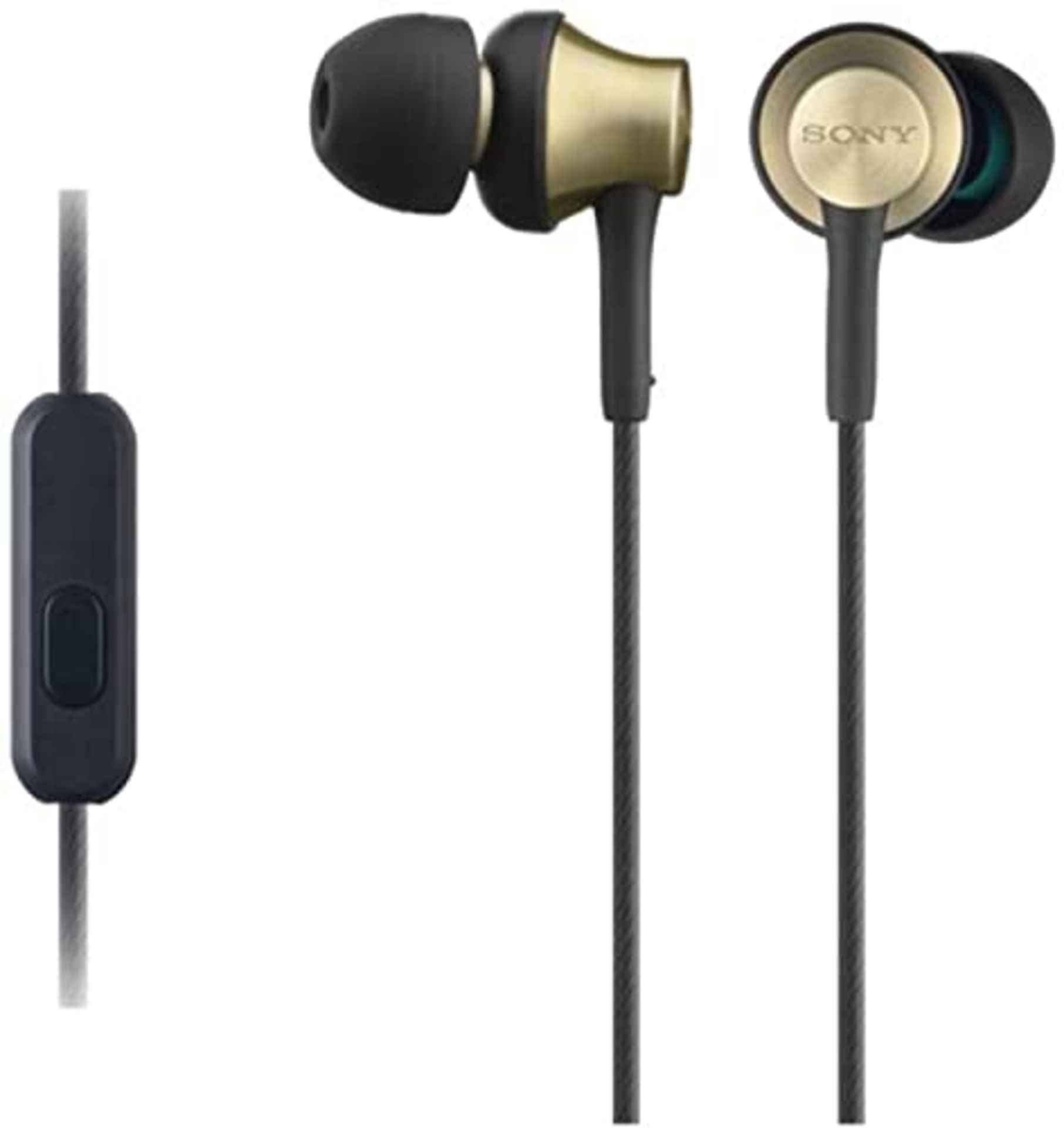 Sony MDR-EX650AP In-Ear headphones with built-in microphone, gold