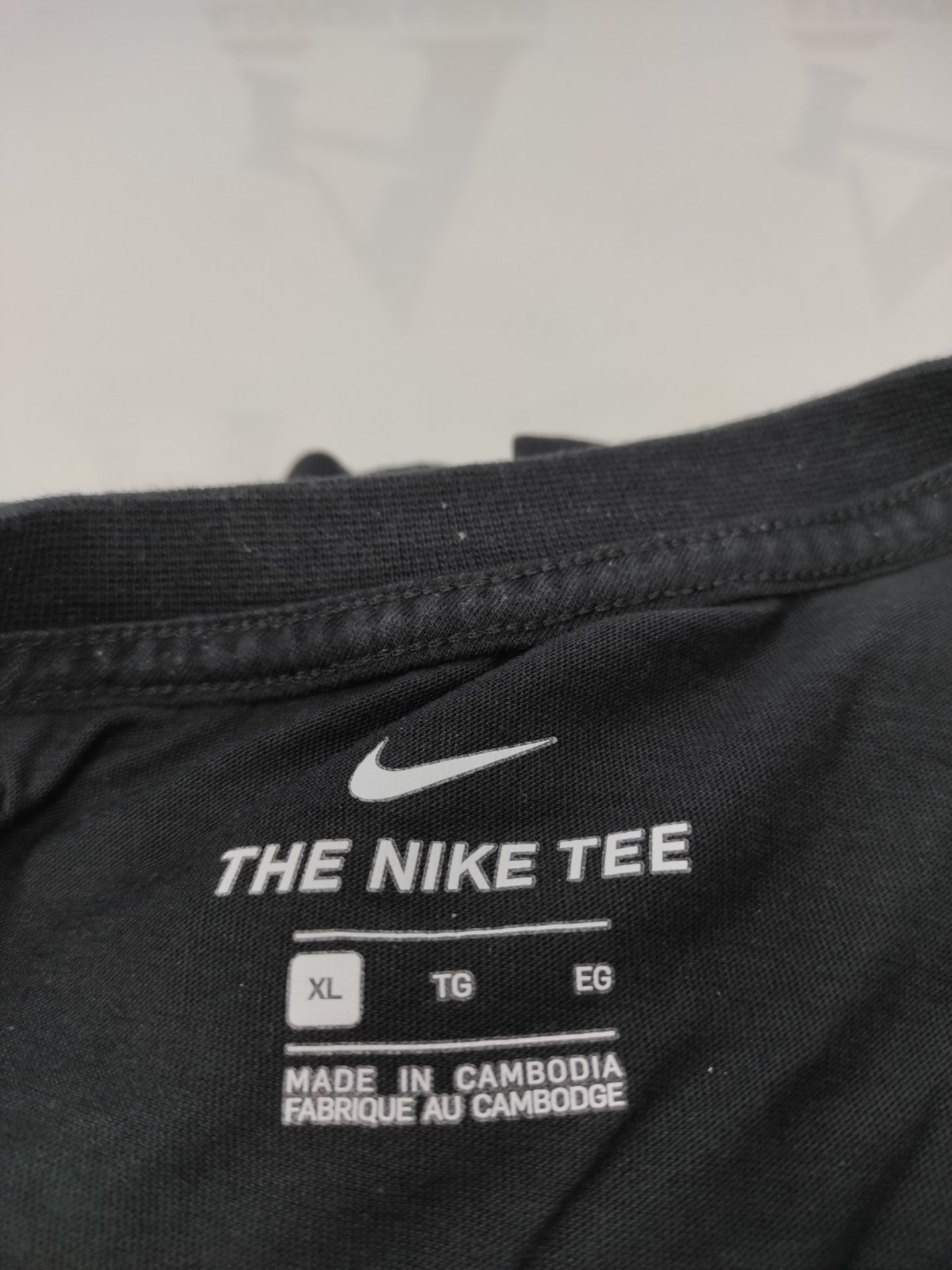 Nike M NSW Club Tee, Men's T-Shirt, Black White, XL - Image 3 of 3