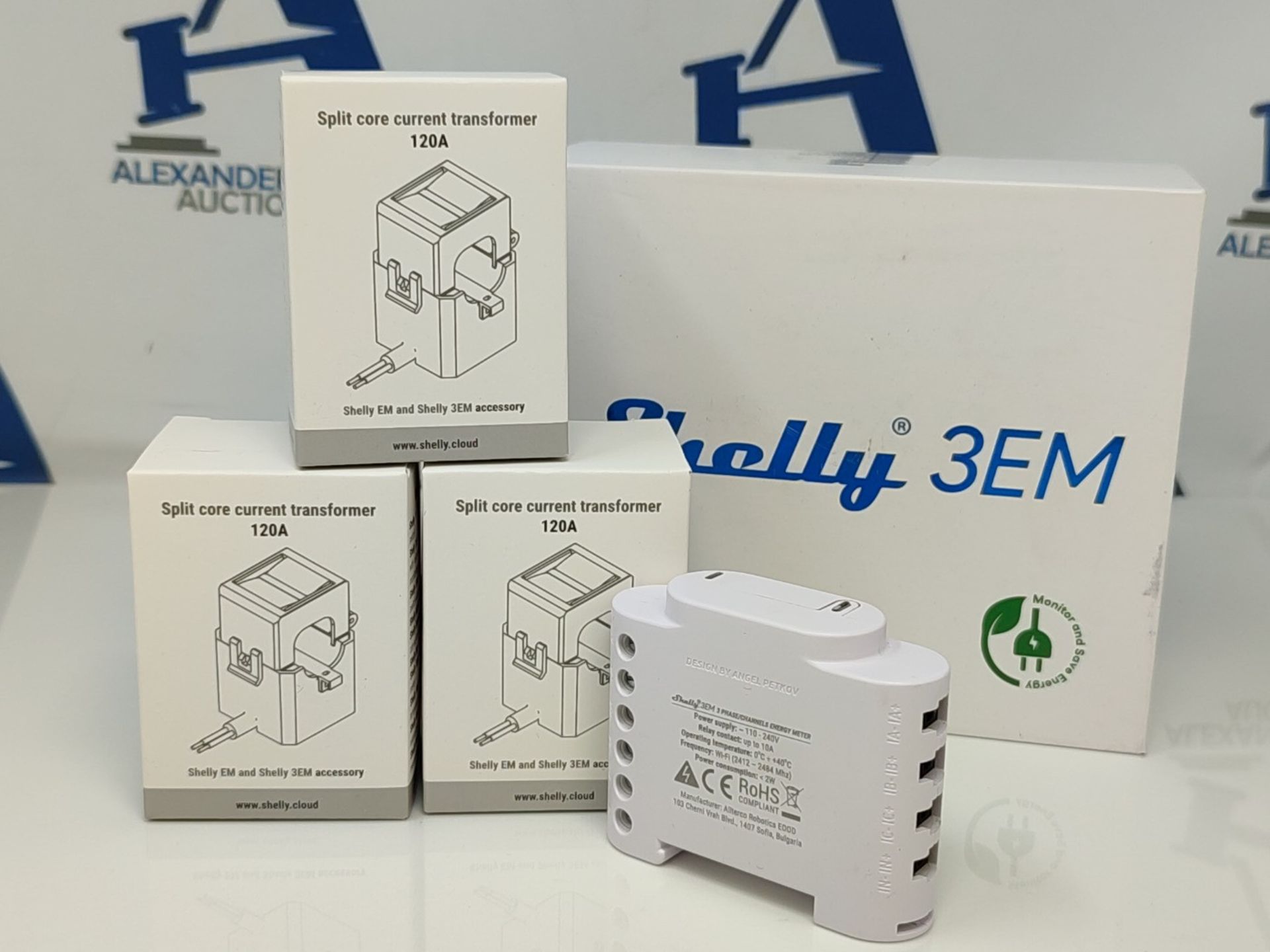 RRP £92.00 Shelly 3EM | Wi-Fi-controlled smart 3-channel relay switch with energy measurement and - Image 3 of 3