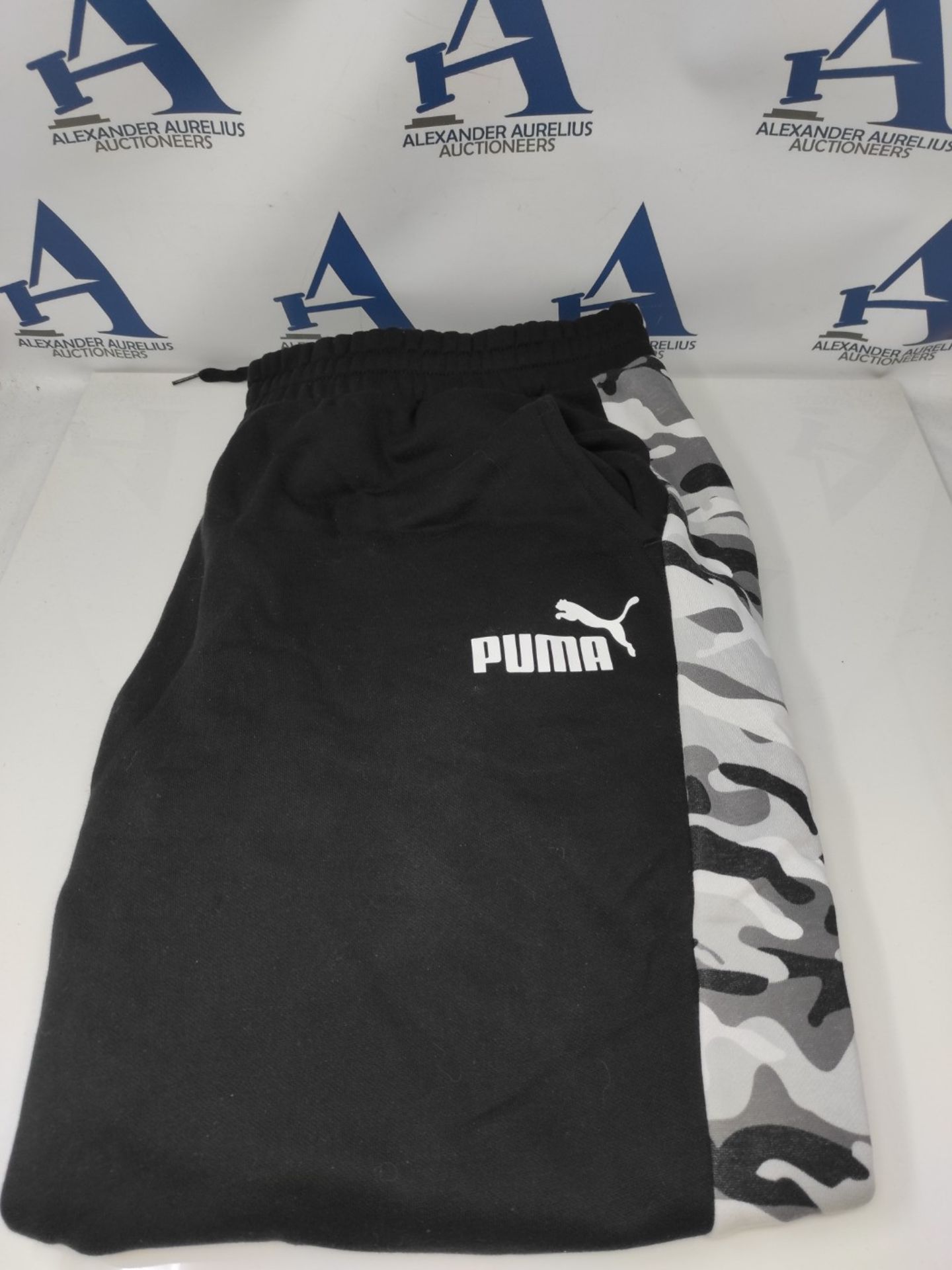 PUMA Ess+ Camo Sweatpants FL Tracksuit Pants, Black, XXL Men