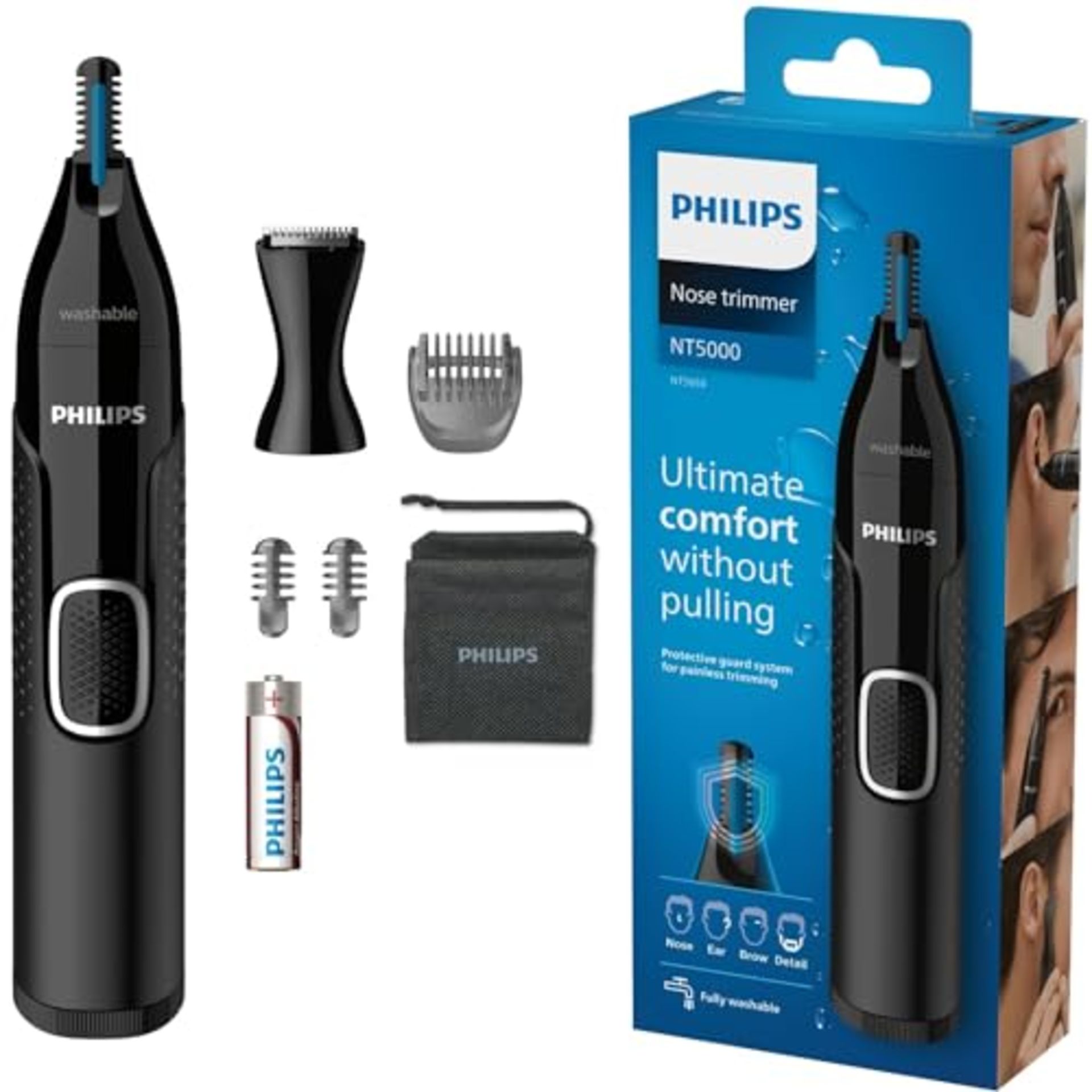 Philips Nose Hair Trimmer, Series 5000 Nose, Ear and Eyebrow Trimmer with Detail Trimm