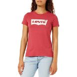 Levi's The Perfect Tee T-Shirt Women, Batwing Earth Red, XS