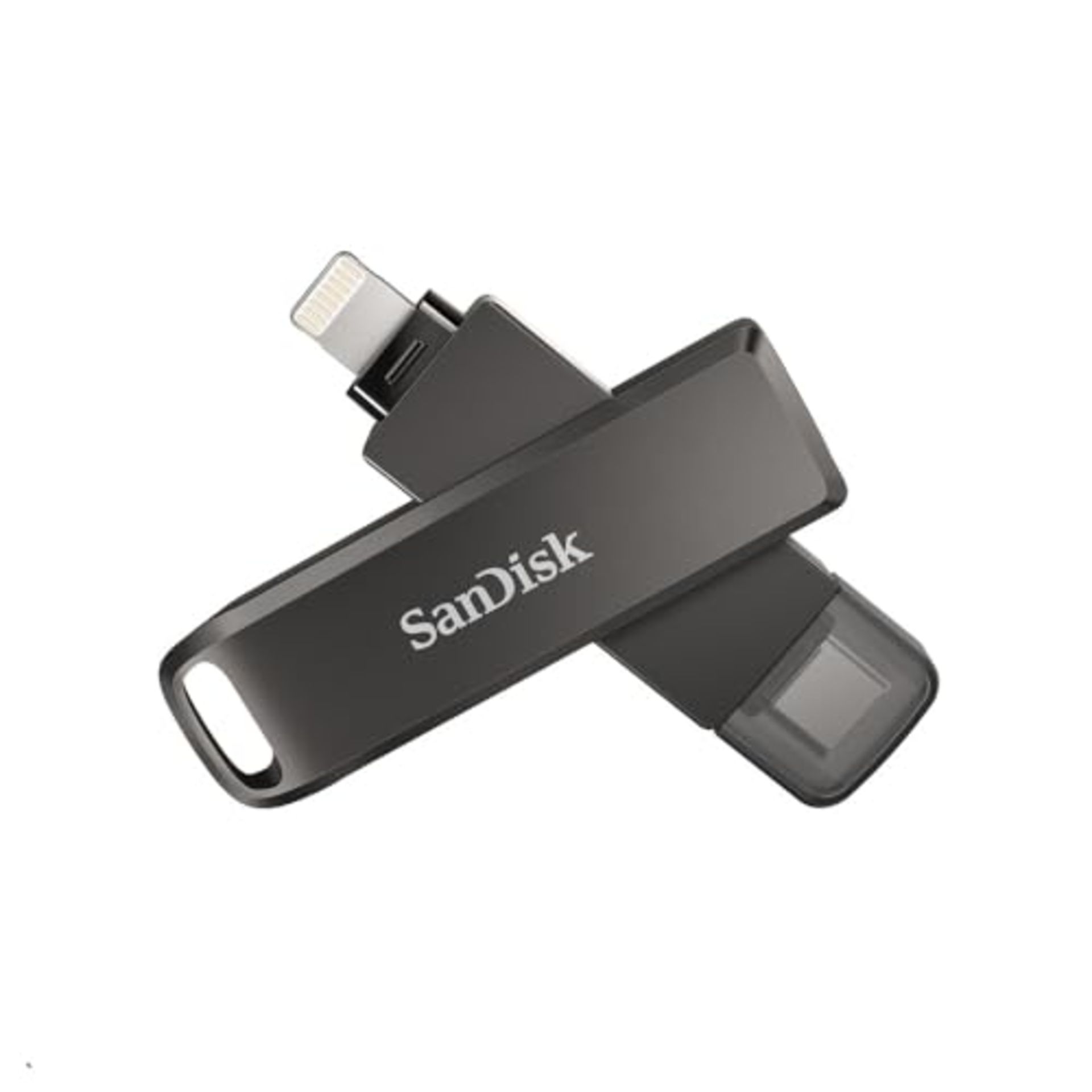 RRP £70.00 SanDisk iXpand Flash Drive Luxe 128GB is a 2-in-1 device with Lightning and USB Type-C