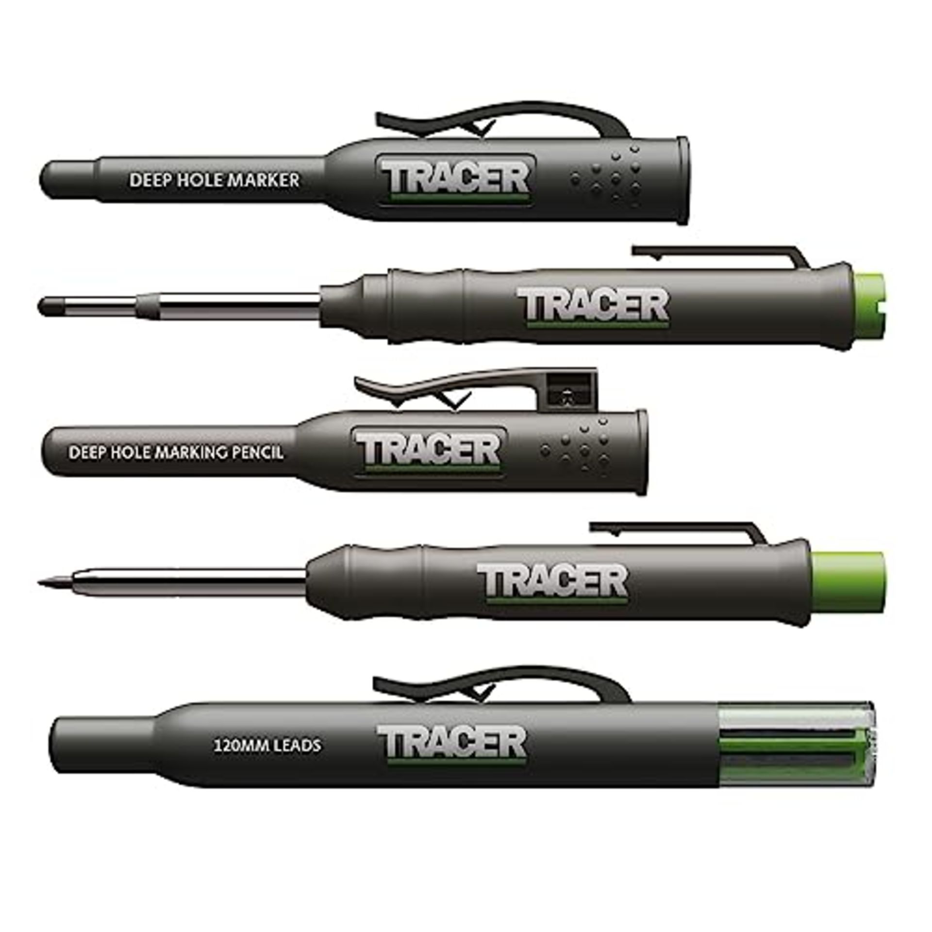 TRACER Complete Deep Hole Marking Kit - (including Double-Tipped Deep Hole Permanent M