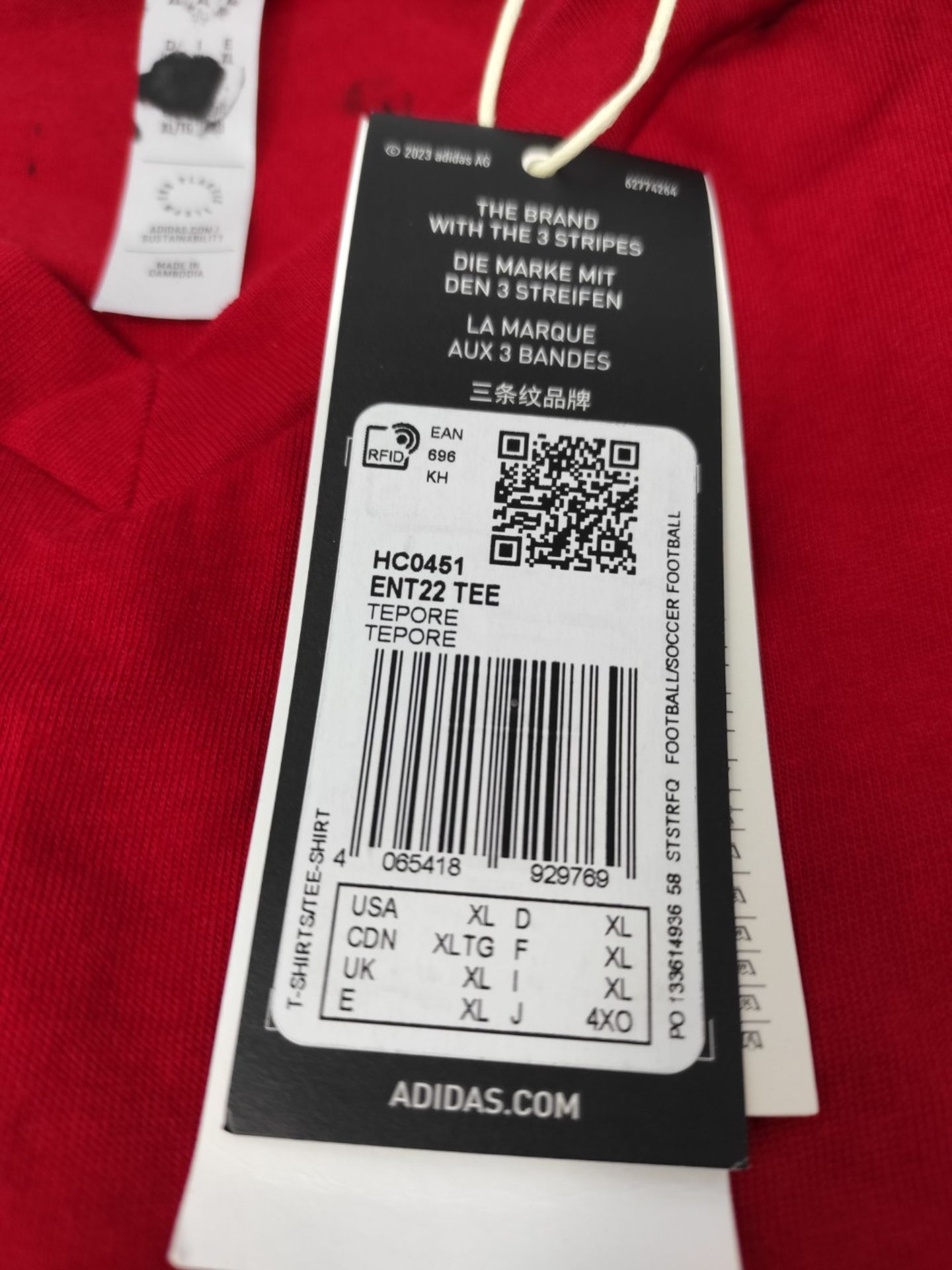 adidas Men's Entrada 22 T-Shirt T-Shirt (Pack of 1) size XL - Image 2 of 2