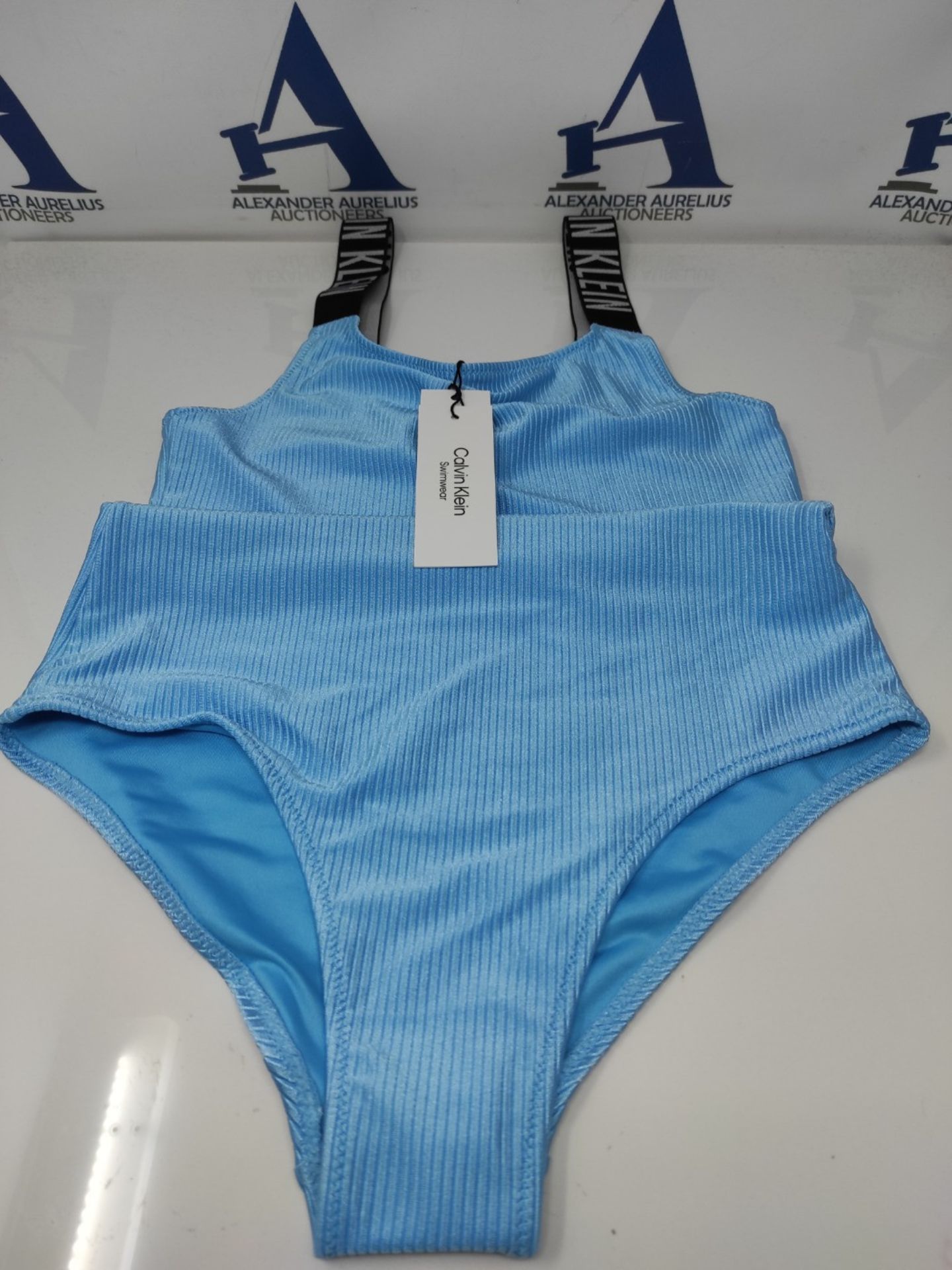 Calvin Klein Girls Swimsuit Sport, Blue (Blue Tide), 12-14 years - Bild 2 aus 3