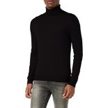 JACK & JONES men's Pullover sweater Jjeemil Knit Roll Neck Noos, Black, M