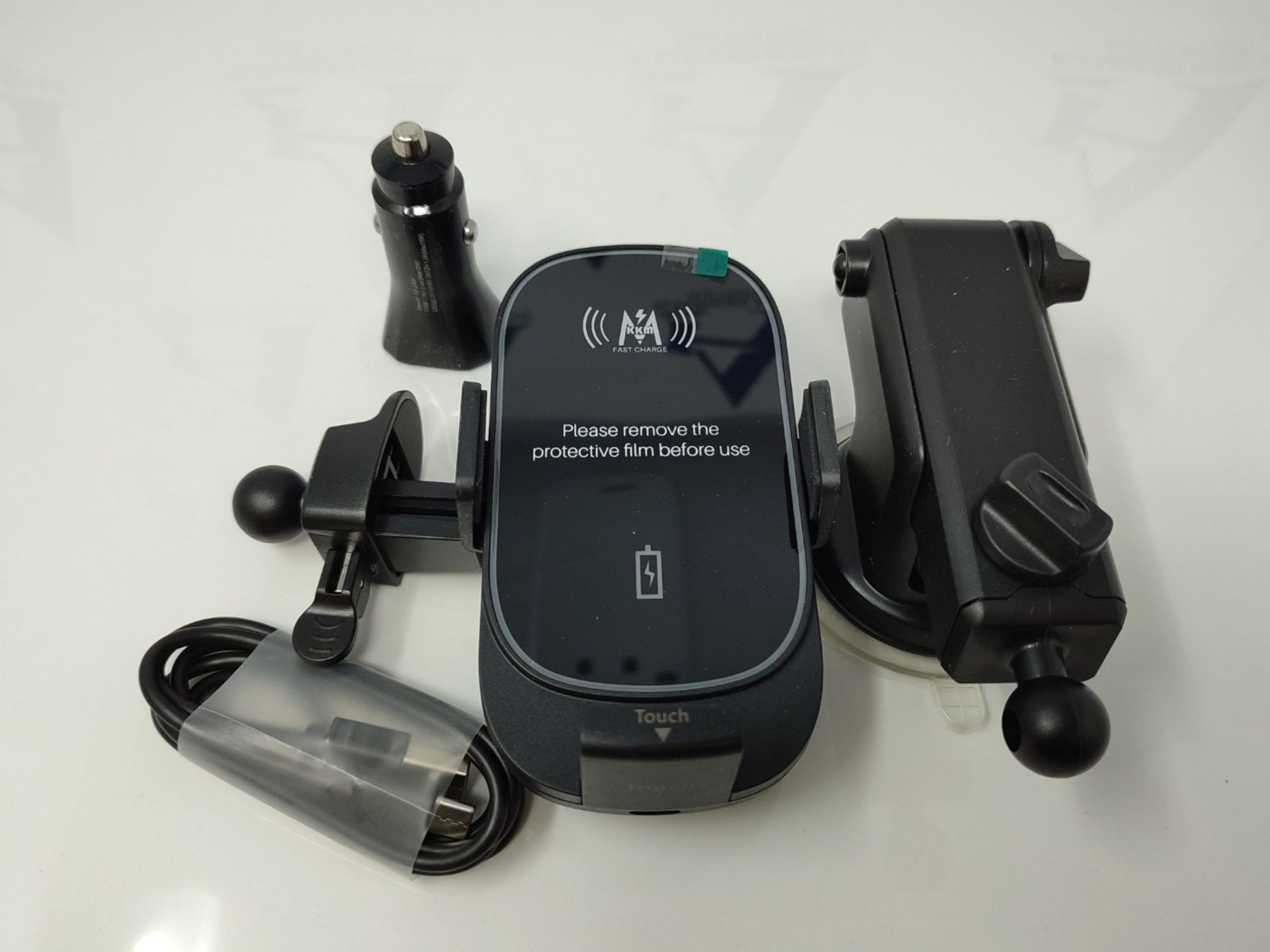 KKM Wireless Car Charger, 15W Qi Fast Charging, automatic clamping, wireless car charg - Image 2 of 2