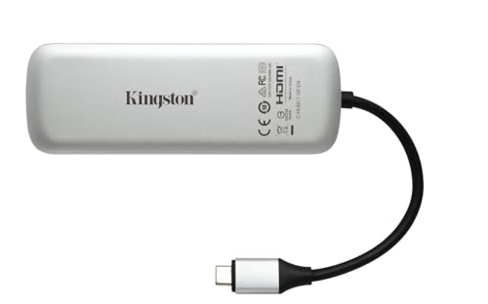 Kingston C-HUBC1-SR-EN - USB C Hub, Type C Adapter with USB 3.0, HDMI, SD/MicroSD, Pow