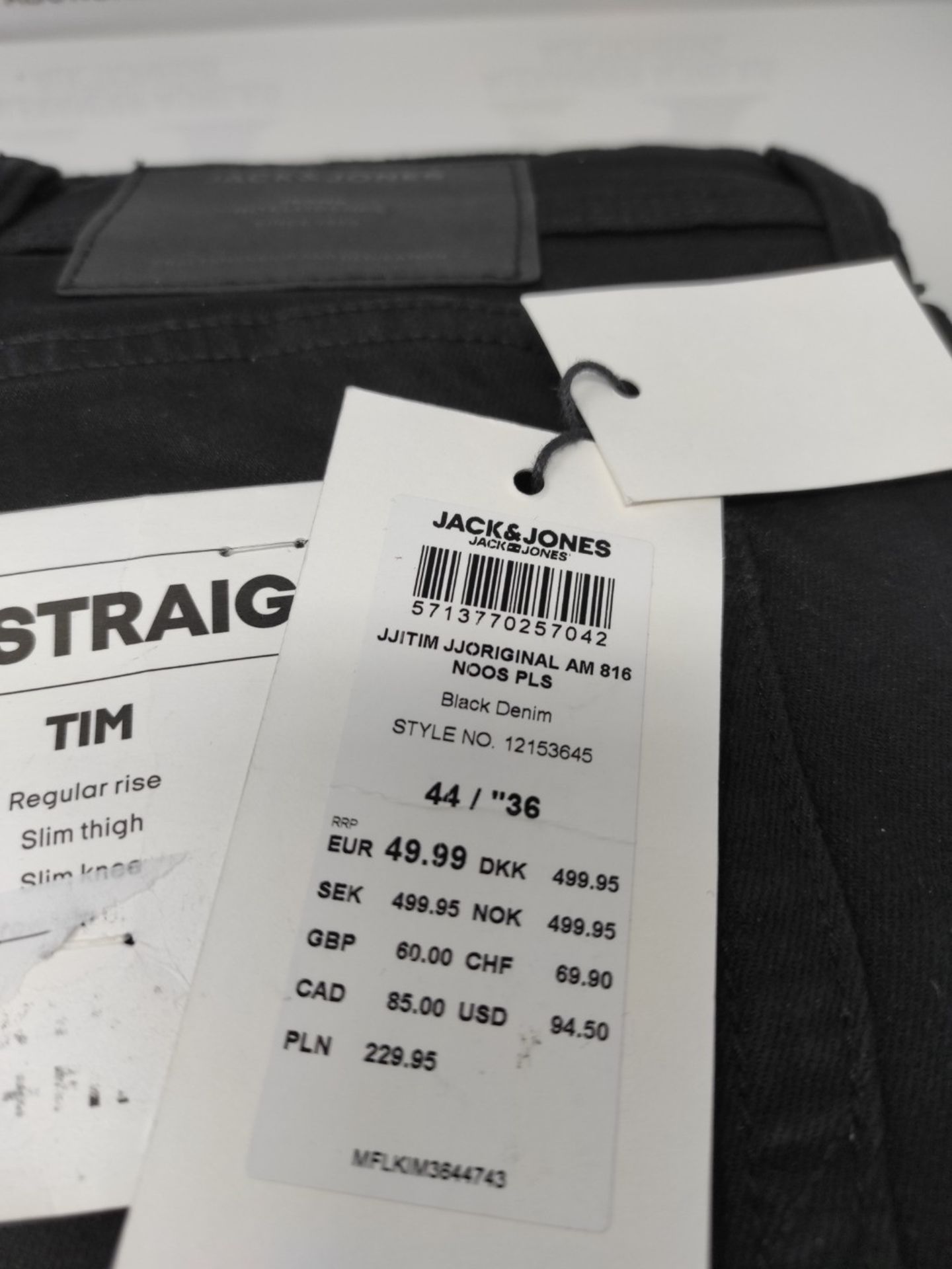 JACK & JONES Jjitim Jjoriginal Am Plus Noos Jeans, Black (Black Denim), 44W / 36L Men - Image 3 of 3