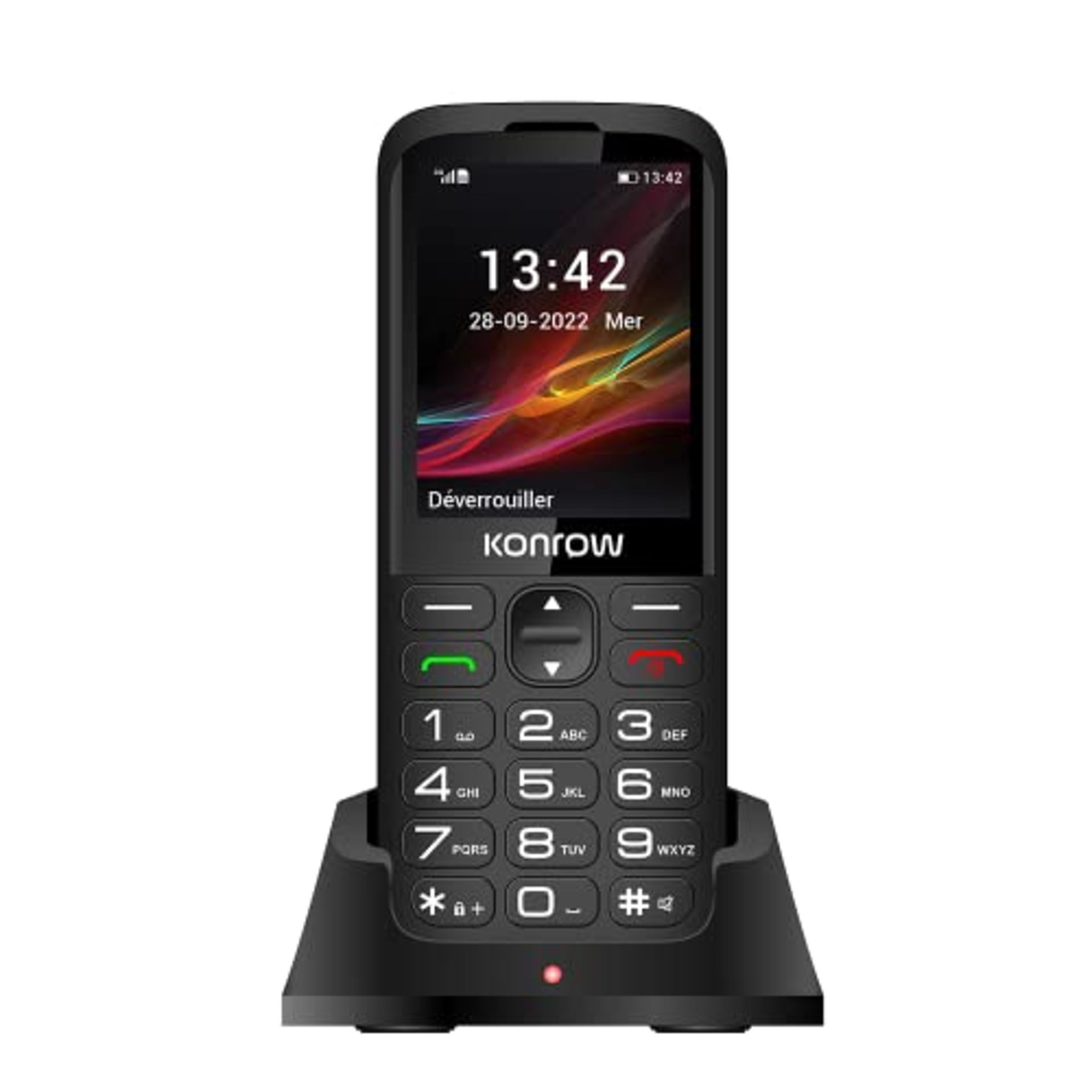 Konrow Senior 280 Plus 3G - Large Keys - Easy to Use - 2.8'' Screen for Optimal Readab
