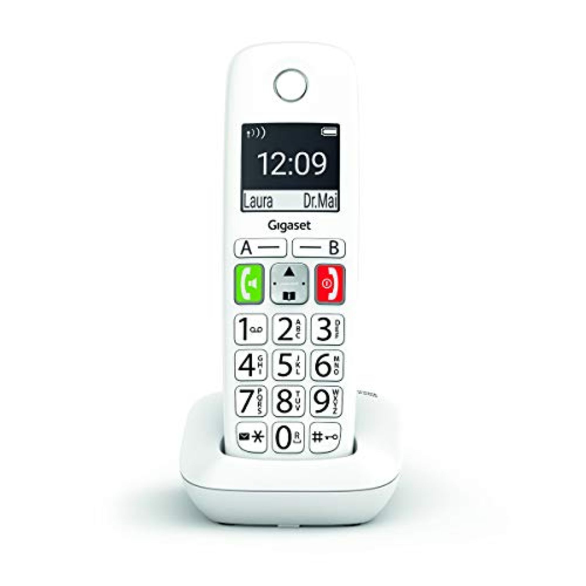 Gigaset E290 - Cordless phone for seniors with large keys, direct access keys for impo