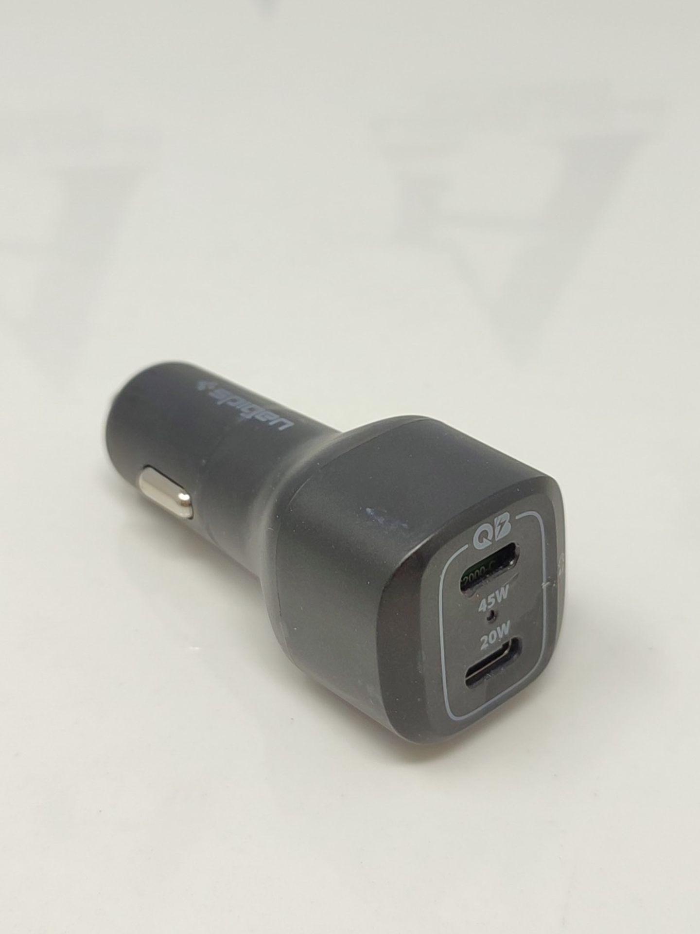 Spigen USB-C Car Charger 2 Ports 65W Quick Charge PD 3.0 45W + 20W Adapter Compatible - Image 2 of 2