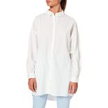 Vero Moda Women's VMBINA L/S Oversize Shirt GA NOOS Blouse, Snow White, XL