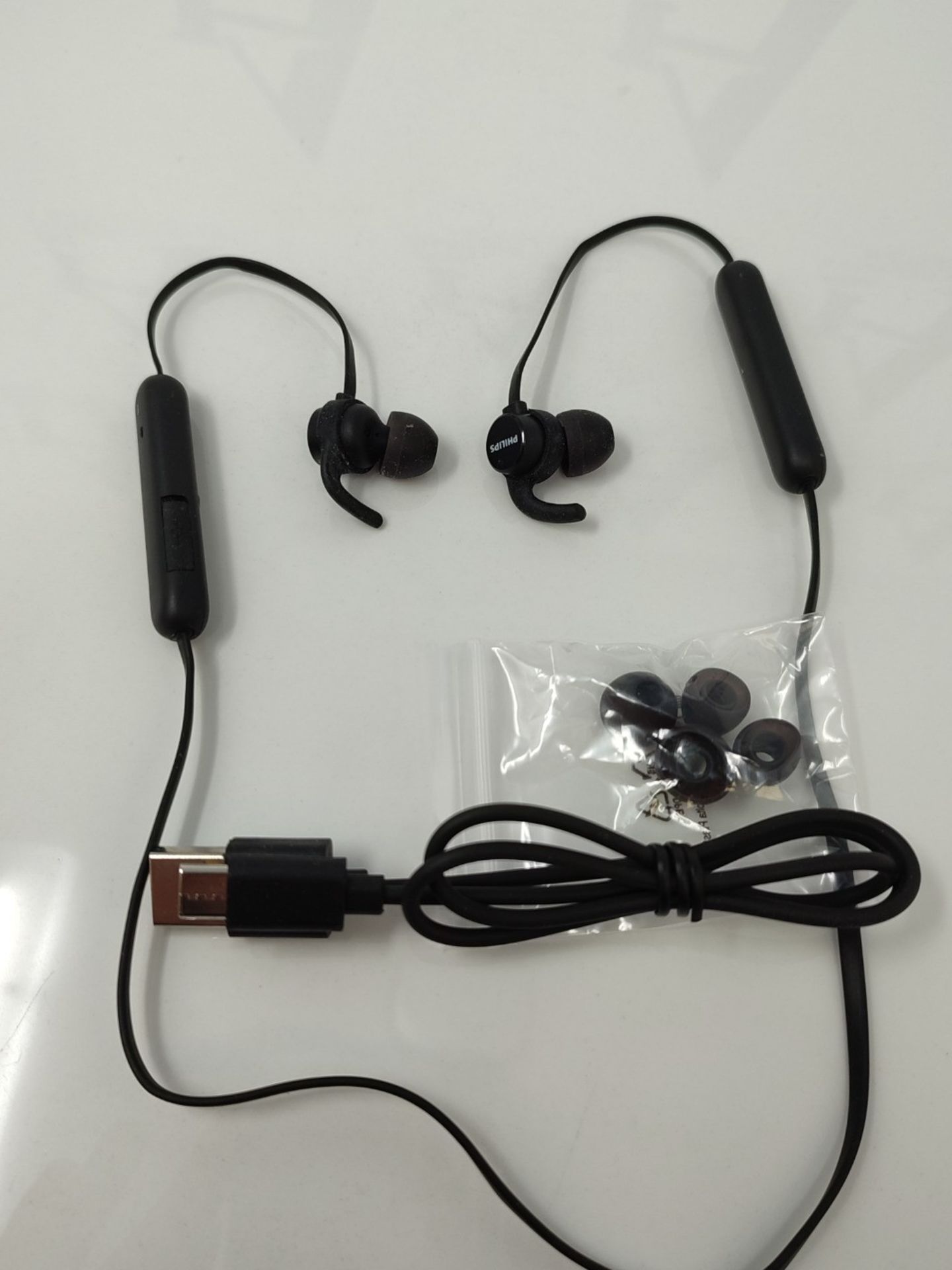 Philips In Ear Bluetooth Headphones E1205BK/00 with Microphone (Inline Remote, Echo Ca - Image 3 of 3