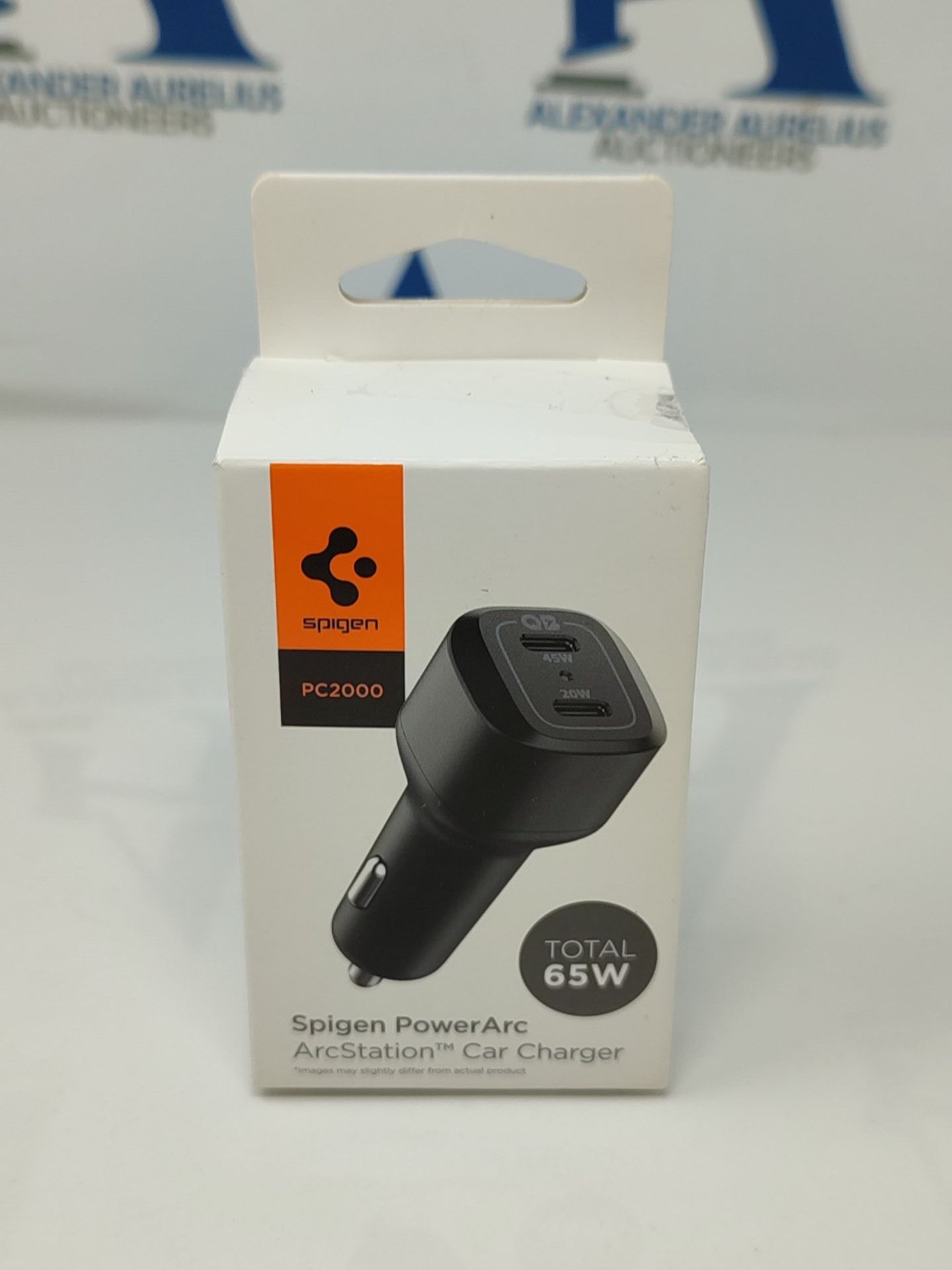 Spigen USB-C Car Charger 2 Ports 65W Quick Charge PD 3.0 45W + 20W Adapter Compatible