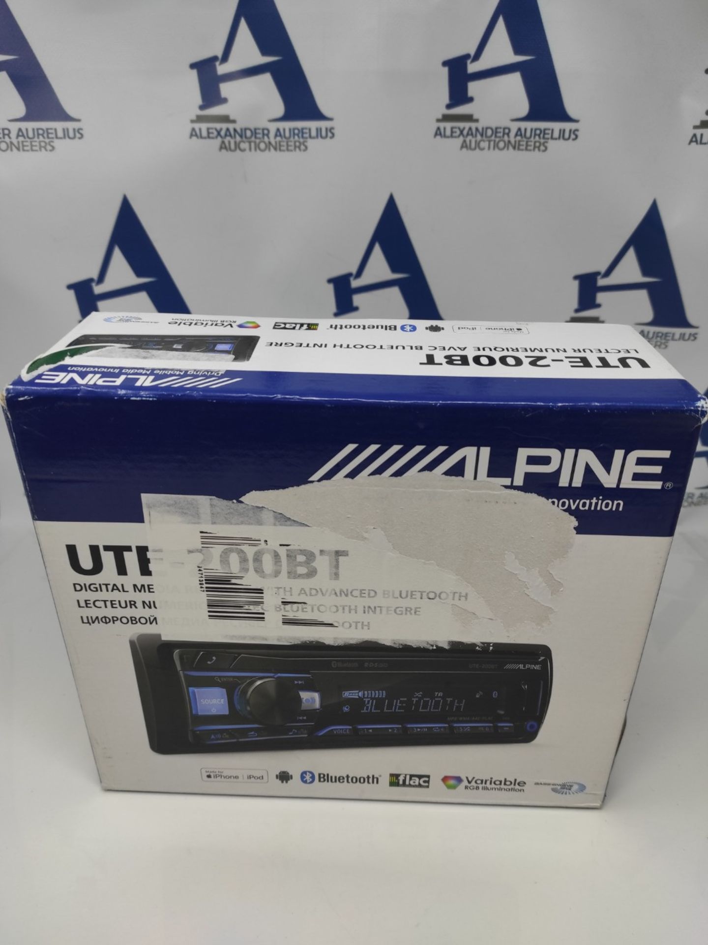 RRP £94.00 Alpine UTE-200BT car Media Receiver in Black with Bluetooth - Image 2 of 3