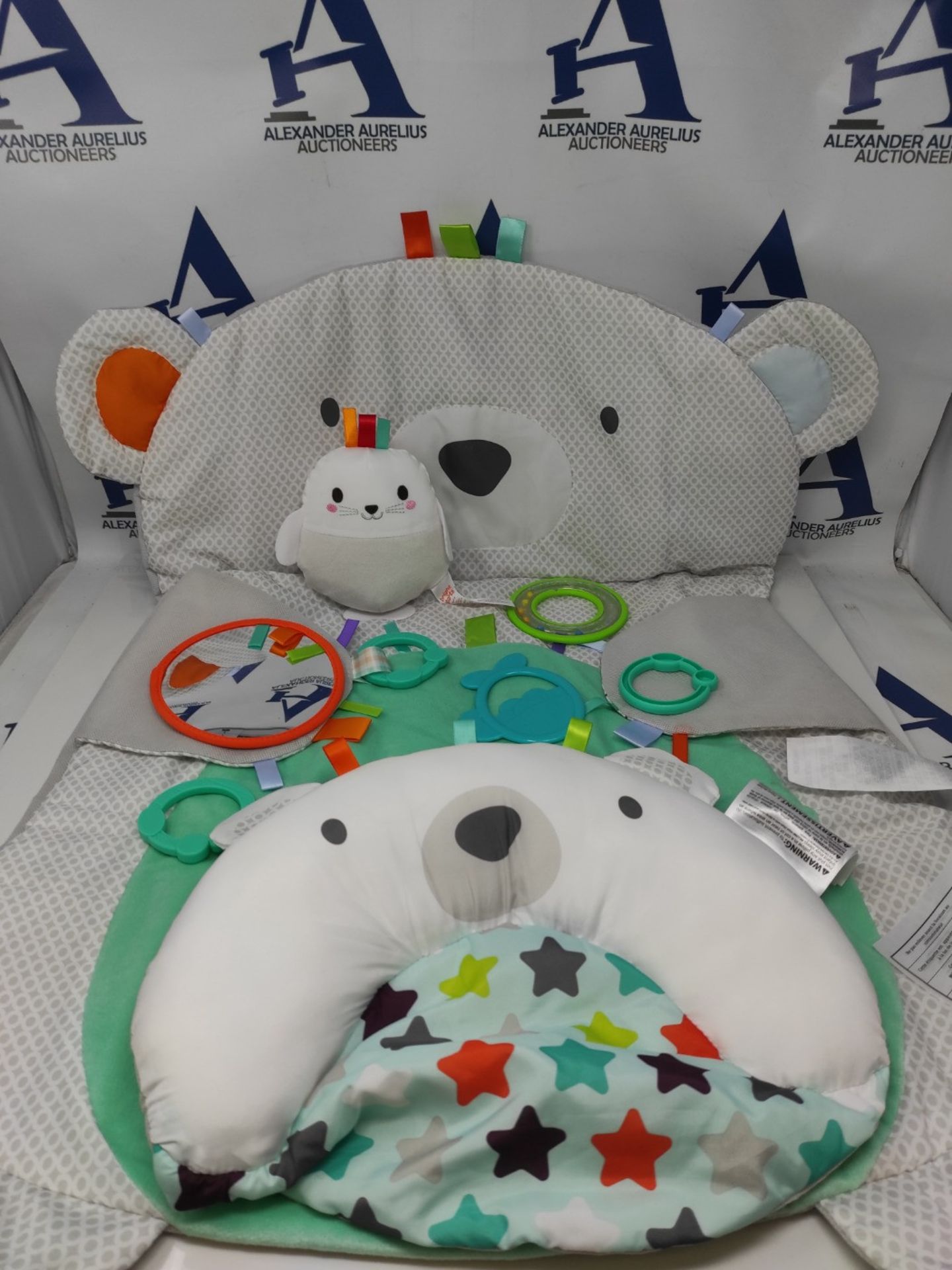 Bright Starts, supporting play mat, polar bear, perfect for tummy time playing, machin - Bild 2 aus 2