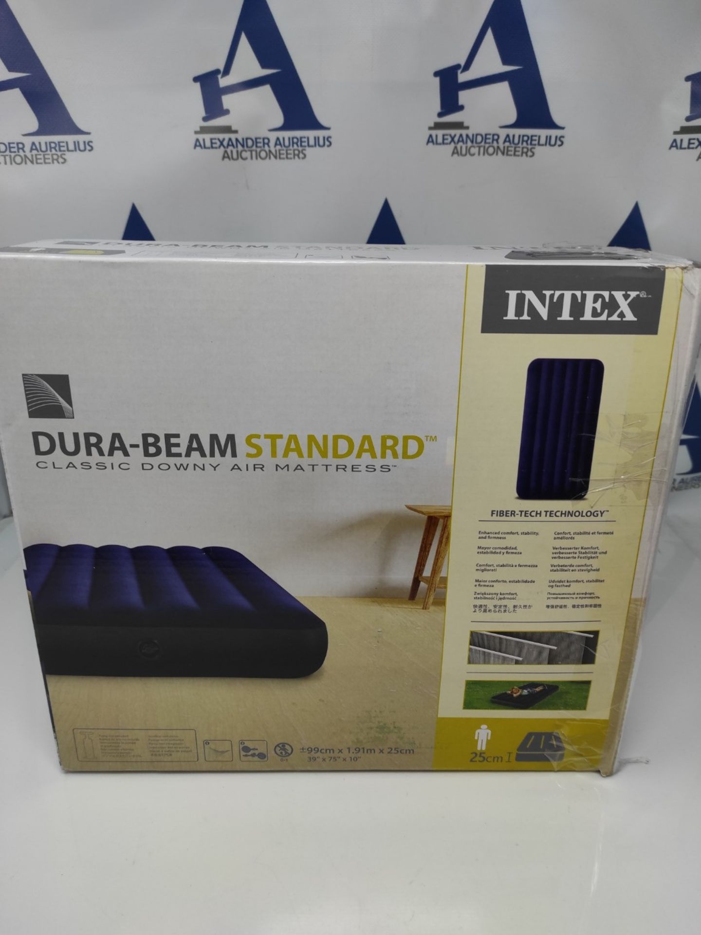 Intex 64757 Classic Downy Blue Dura-Beam Series Twin Airbed, Blue, 191 x 99 x 25 cm (L - Image 2 of 3