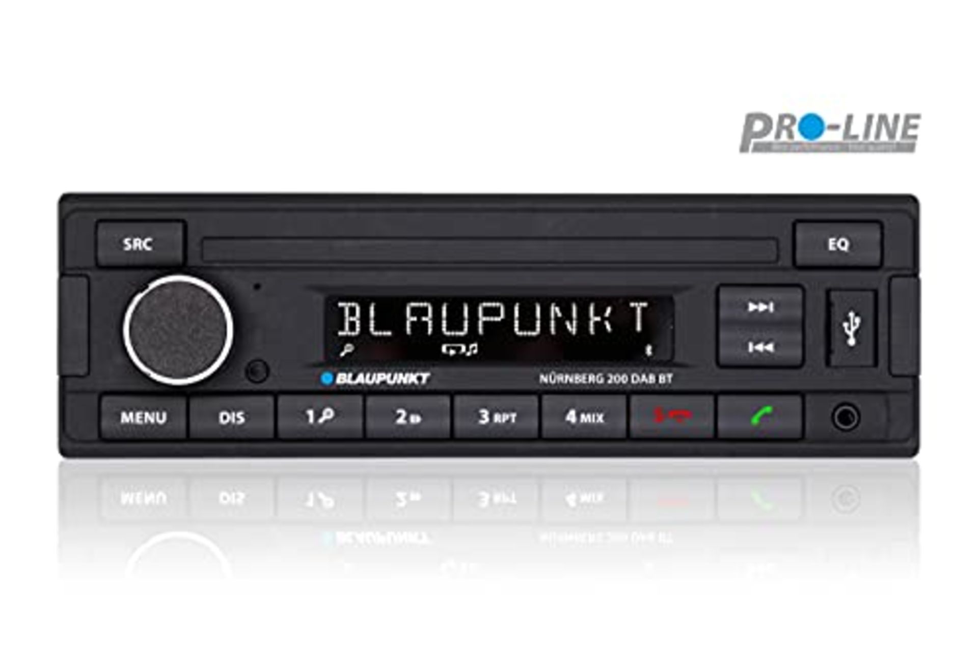 RRP £109.00 Blaupunkt Nürnberg 200 DAB BT car radio with Bluetooth hands-free system, DAB+ tuner.