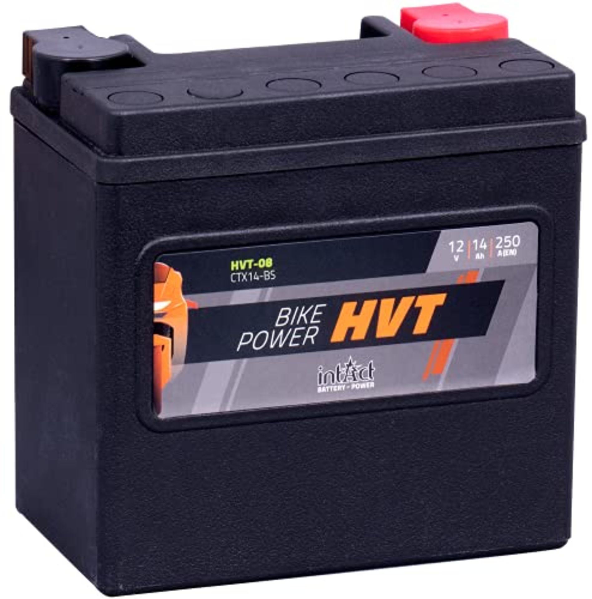 RRP £72.00 IntAct - HVT MOTORCYCLE BATTERY | Battery for motorcycle, lawn tractor. Maintenance-fr