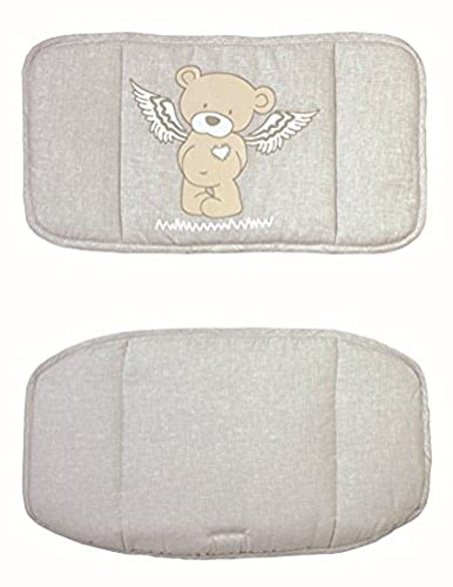 High Chair Cushion Heartbreaker in 2 Pieces - Soft Seat Reducer - Bear Angel Print - G