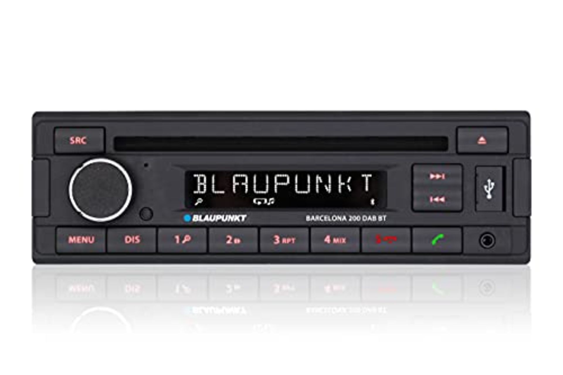 RRP £140.00 Blaupunkt Barcelona 200 DAB BT Car Radio with Bluetooth Hands-Free Calling, DAB+ Tuner
