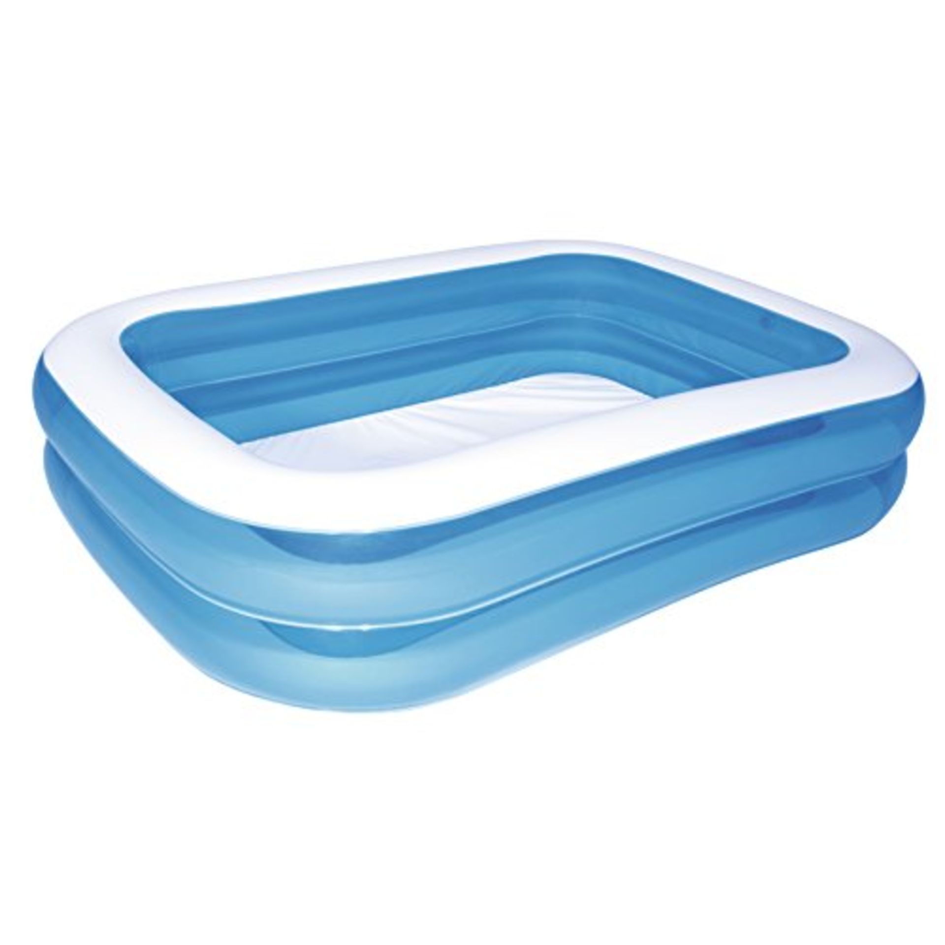 Bestway - Deluxe blue rectangular inflatable pool, 211 x 132 x 46 cm