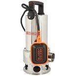 RRP £99.00 BLACK+DECKER Submersible Pump BXUP1100XDE for dirty water (1100 W, max. flow rate 16,5