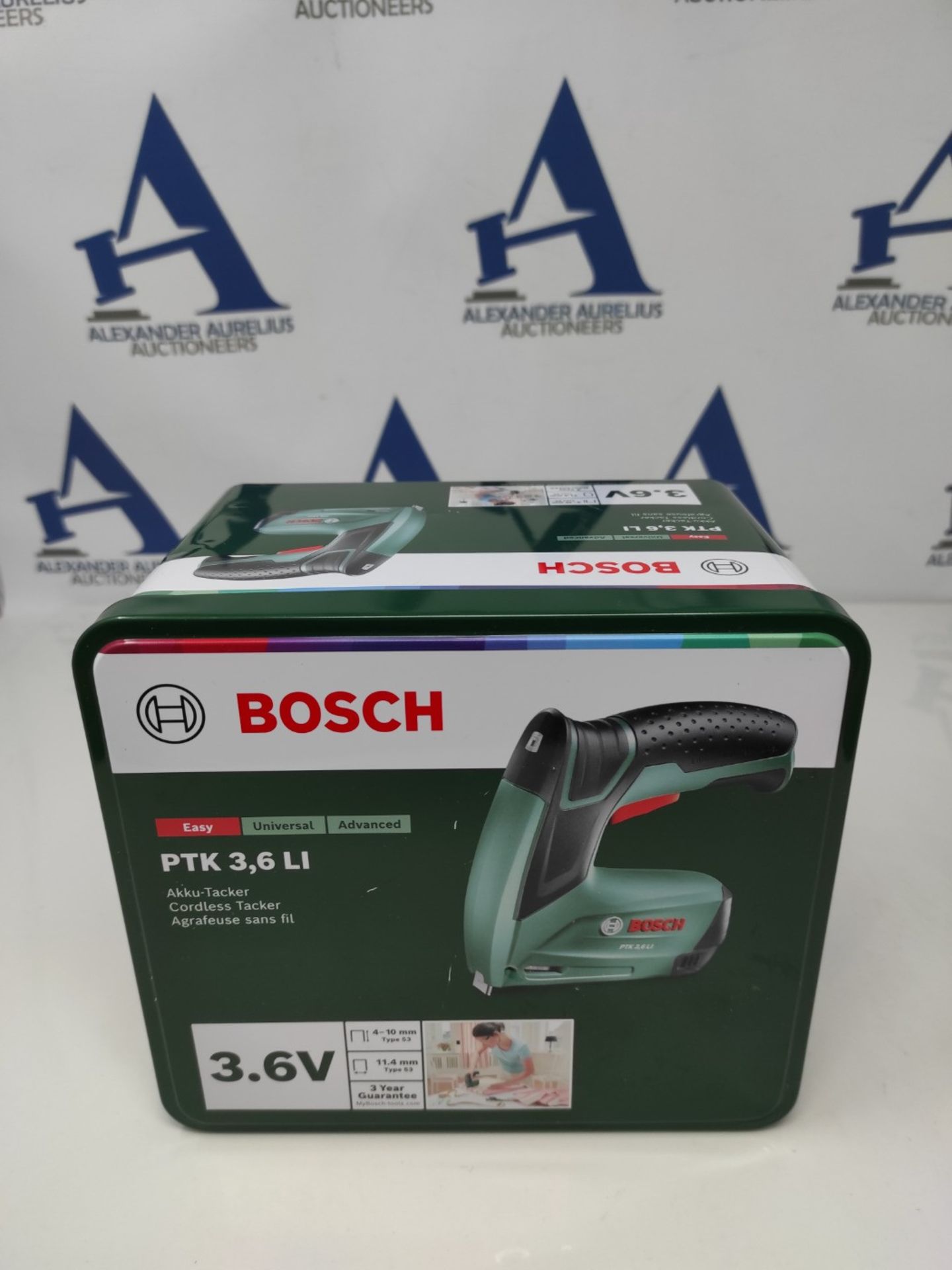 RRP £73.00 Bosch Home and Garden Cordless Stapler - PTK 3.6 LI (integrated battery, 3.6 V, 30 imp - Bild 2 aus 3