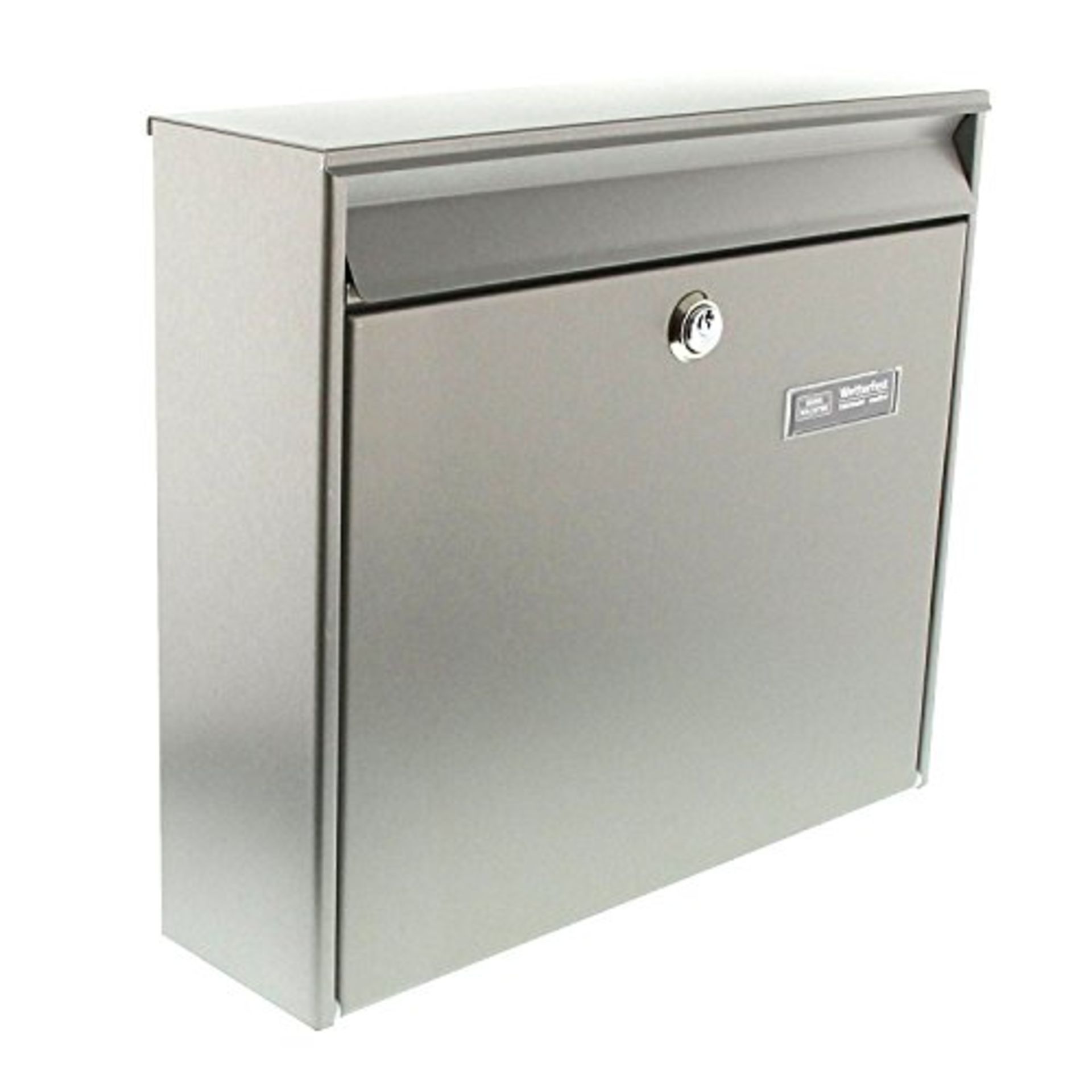 RRP £57.00 BURG-WÄCHTER mailbox without newspaper compartment with nameplate, stainless steel, i