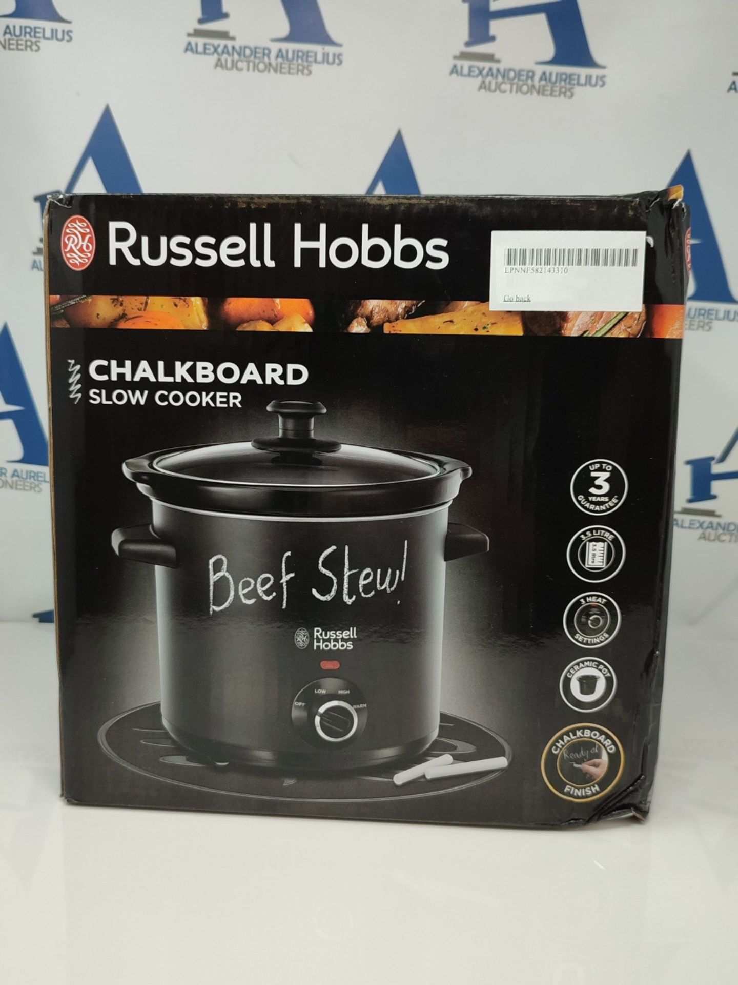 Russell Hobbs 24180 Chalkboard Slow Cooker, 3.5 L, Black - Image 2 of 3
