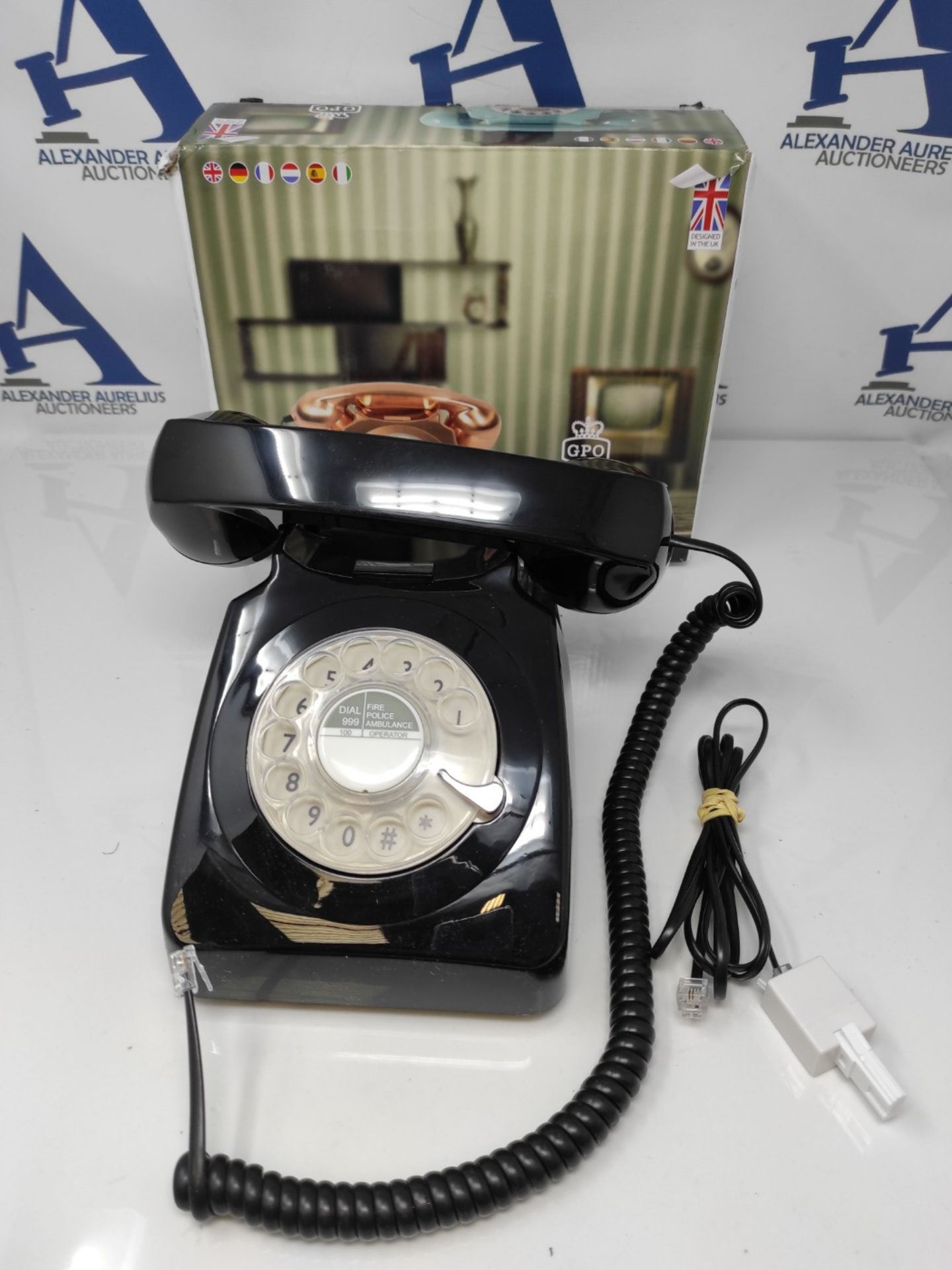GPO 746 Rotary 1970s-Style Retro Landline Telephone, Classic Telephone with Ringer On/ - Image 2 of 2