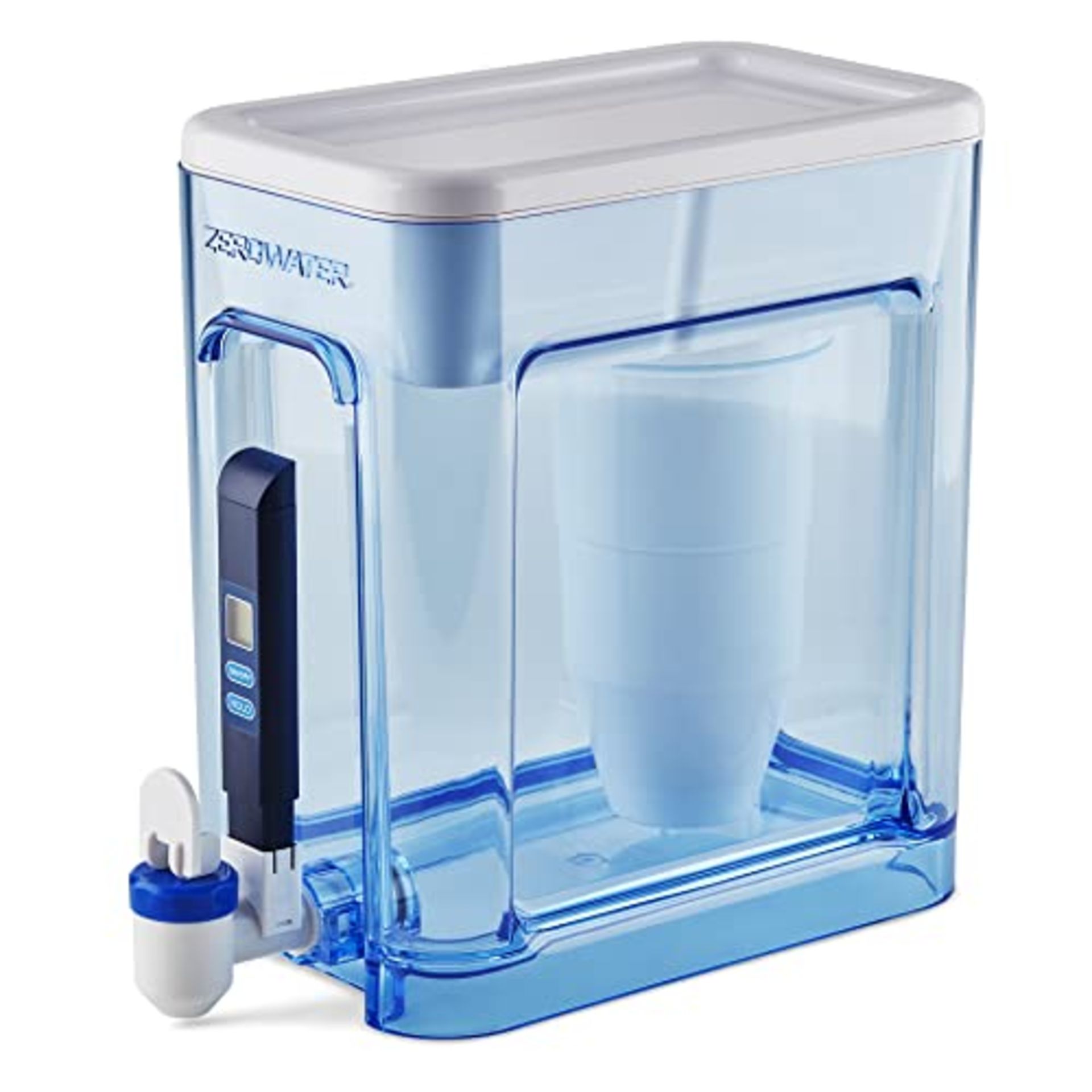 ZeroWater 5.2 L Cup Ready-Read 5-Stage Water Filter Dispenser, IAPMO Certified to Redu